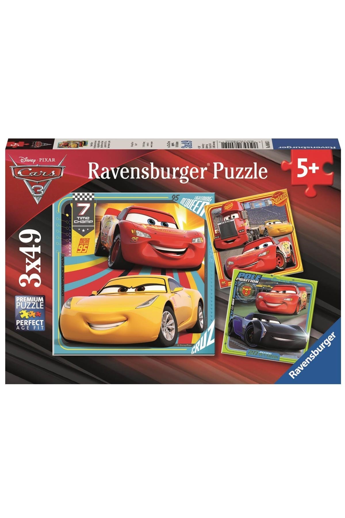 Ravensburger 3x49 Parçalı Puzzle WD Cars 3