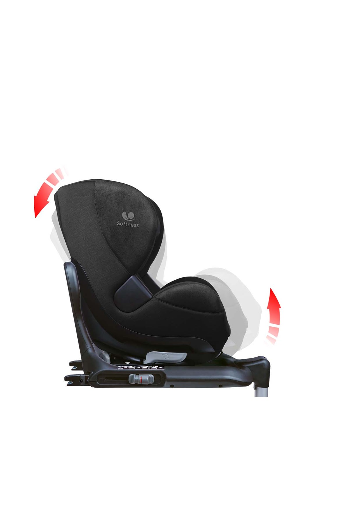 Renolux Gaia I-Size Softness Isofix 40-105 cm (0-18 Kg) Oto Koltuğu Siyah