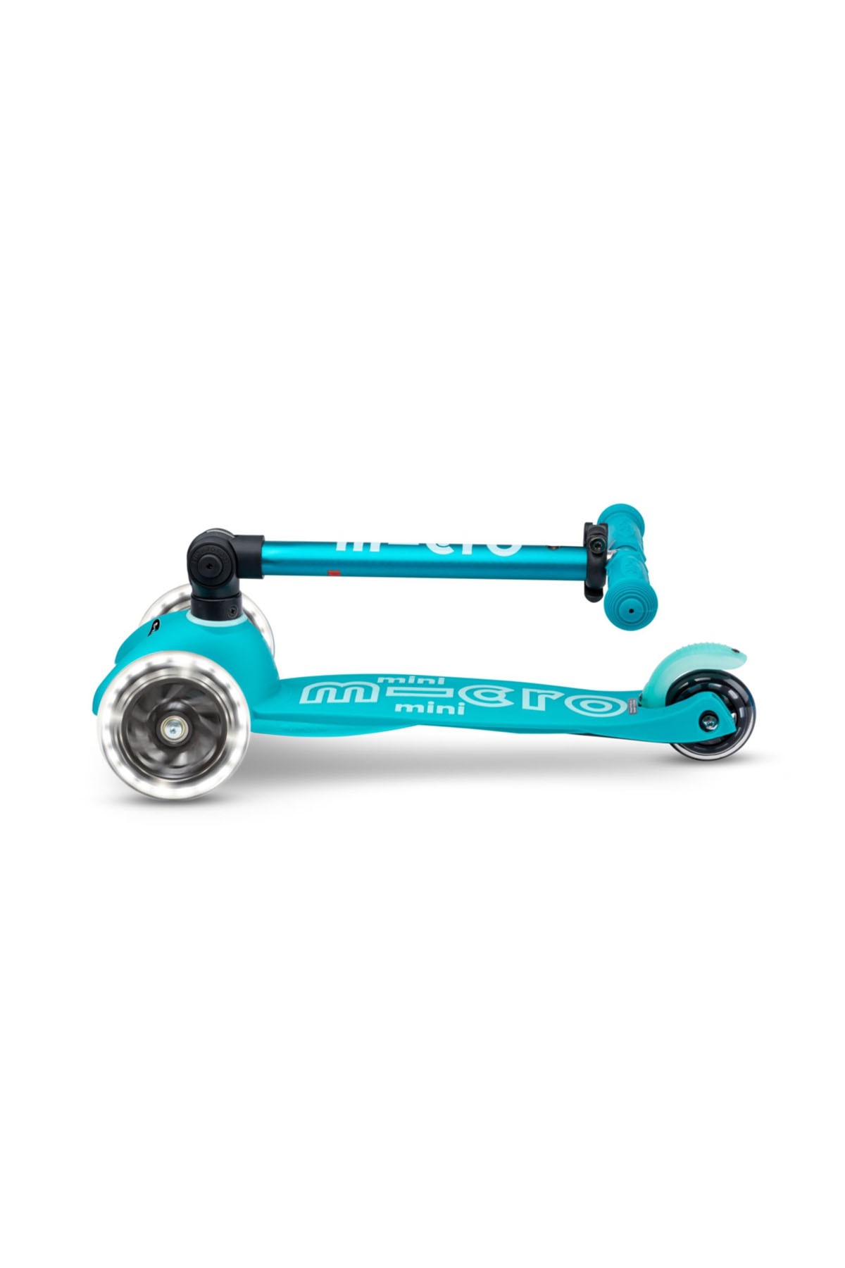 Mini Micro Scooter Deluxe Foldable LED Aqua