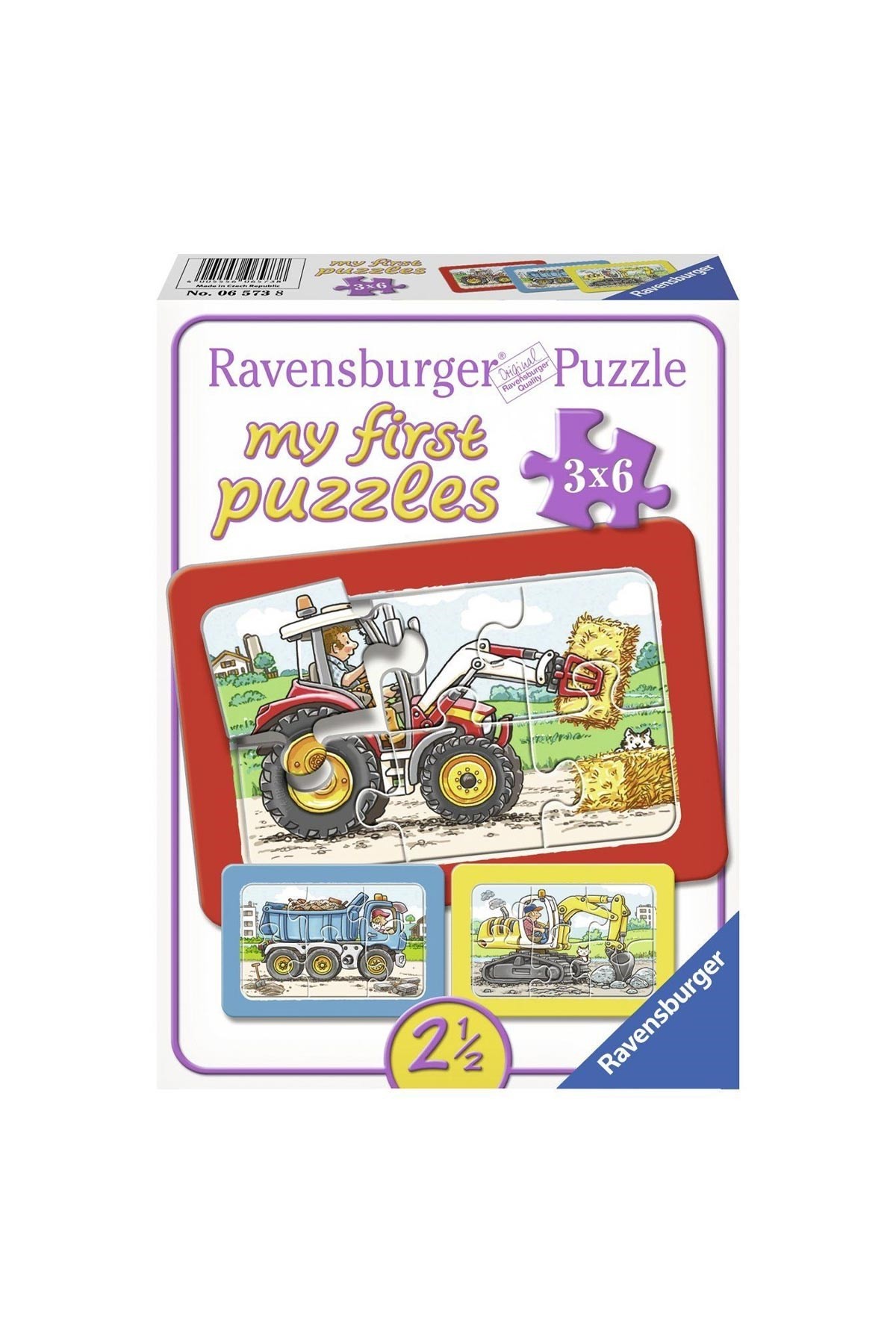 Ravensburger 3x6 Parçalı Puzzle Araçlar-065738