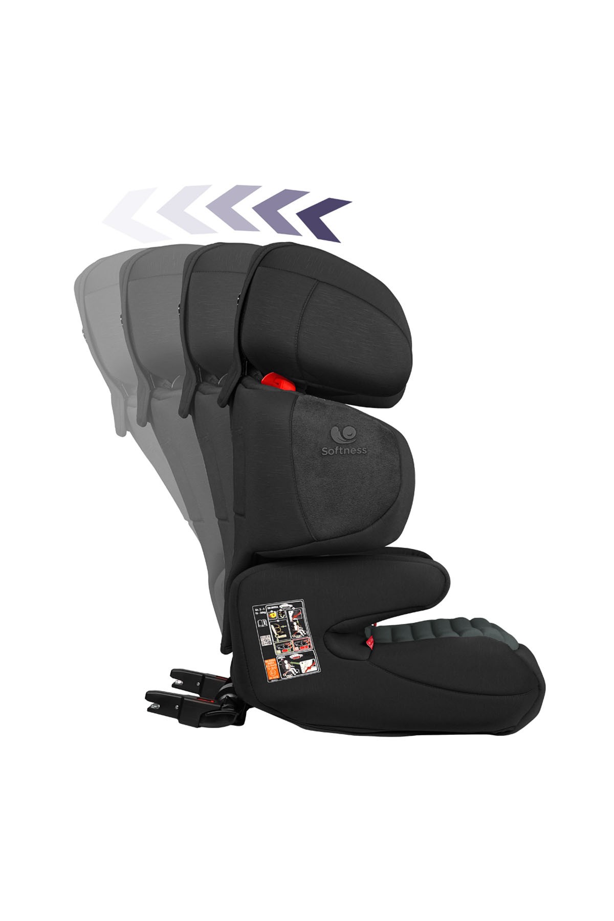 Renolux Renofix Softness Isofix 100 - 150 Cm (15-36 Kg) Oto Koltuğu Siyah