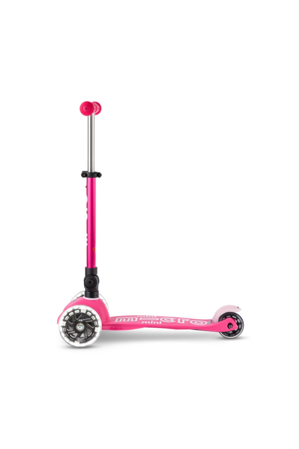 Mini Micro Scooter Deluxe Foldable LED Pink