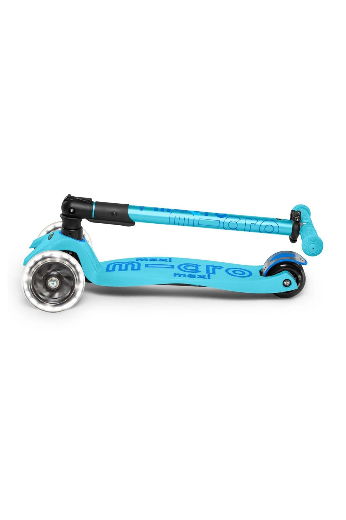 Maxi Micro Scooter Deluxe Foldable LED Bright Blue