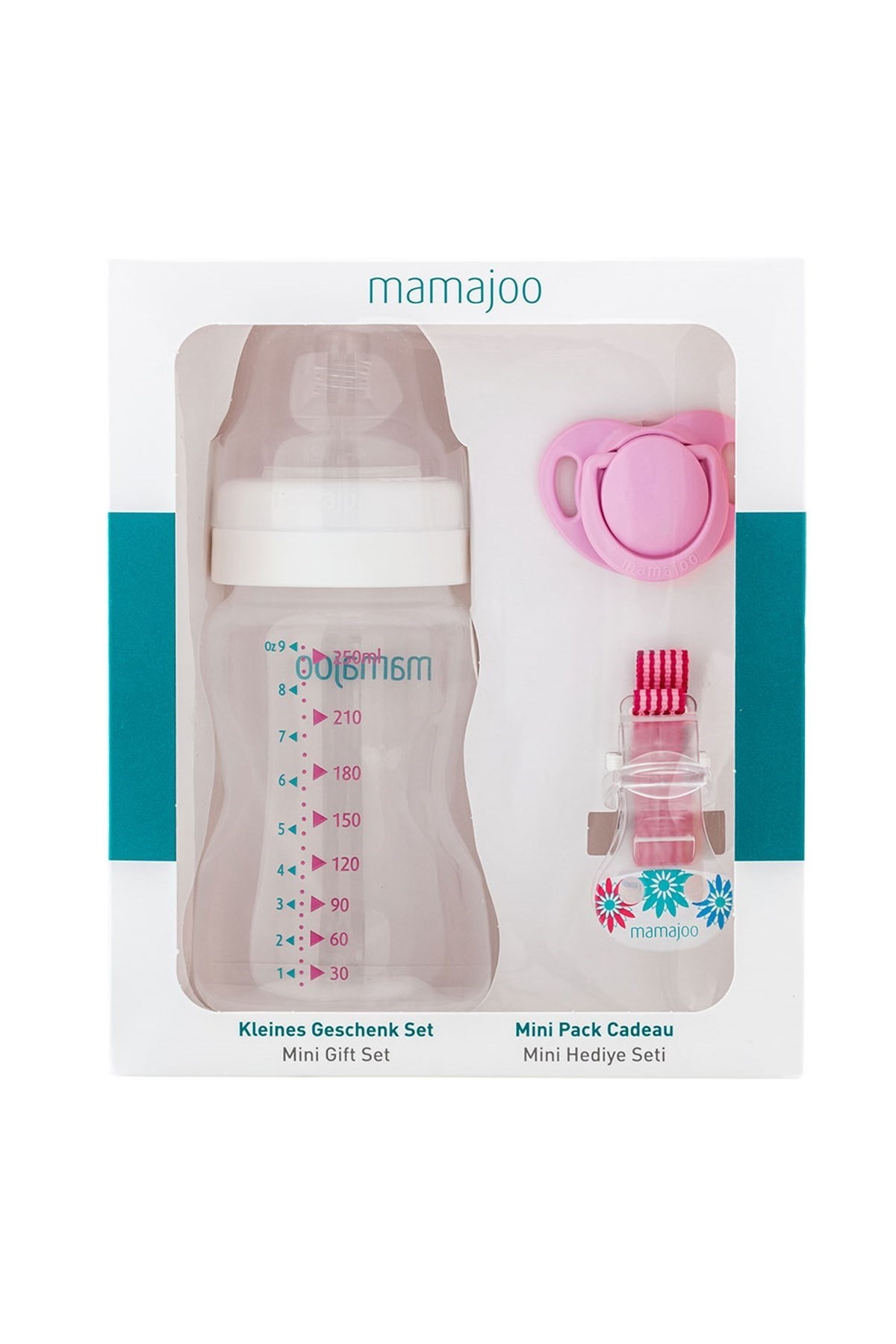 Mamajoo 3 İşlevli Buhar Sterilizatörü + Mini Hediye Seti 250 ml / Pembe