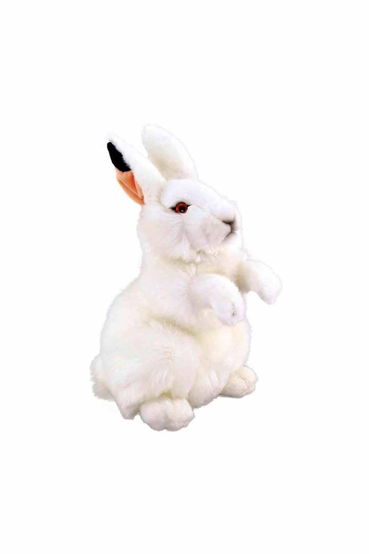 Animals Of The World Beyaz Tavşan Peluş Oyuncak 28 cm