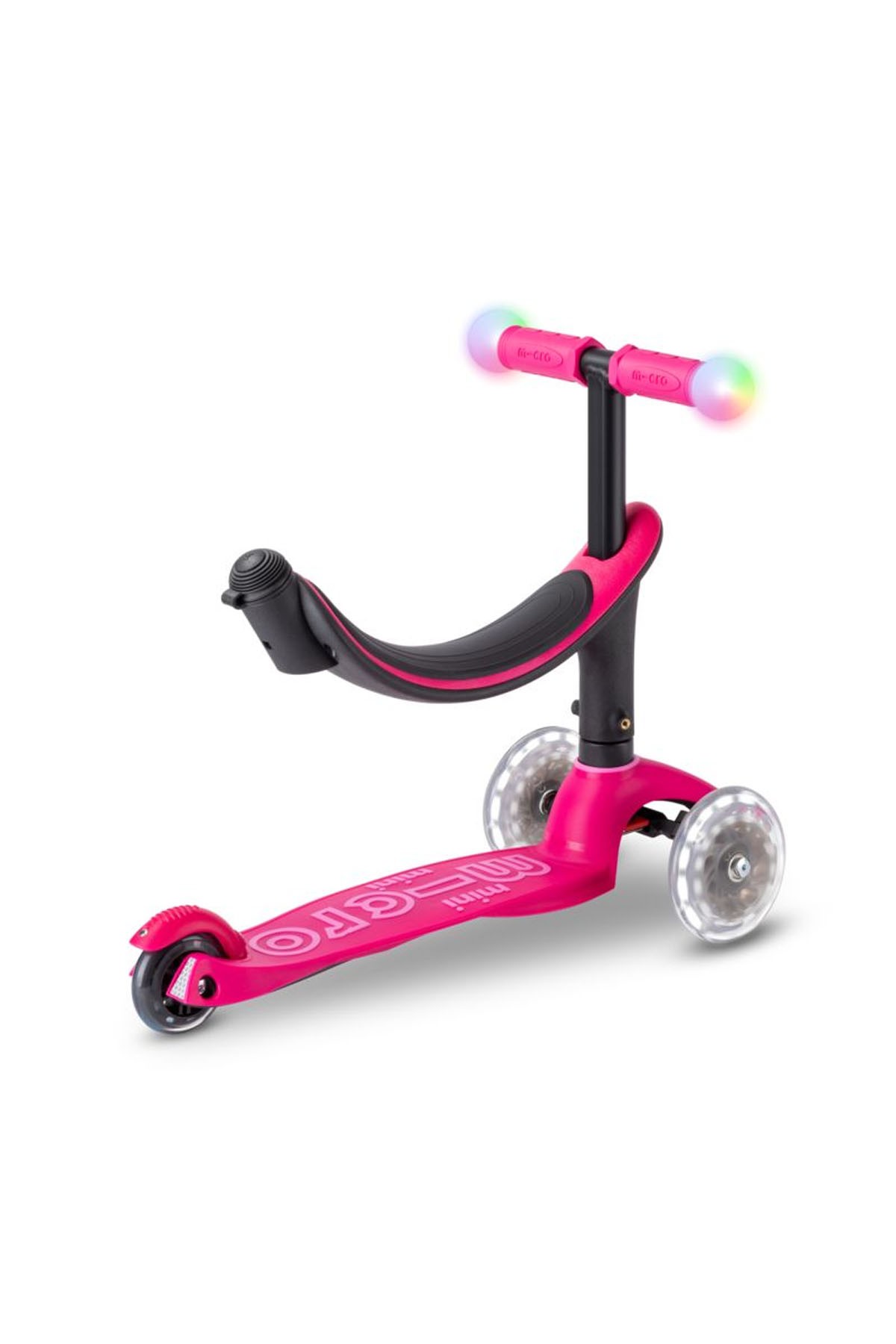 Micro Mini2Grow Deluxe Magic LED 3 Tekerlekli Scooter Pink