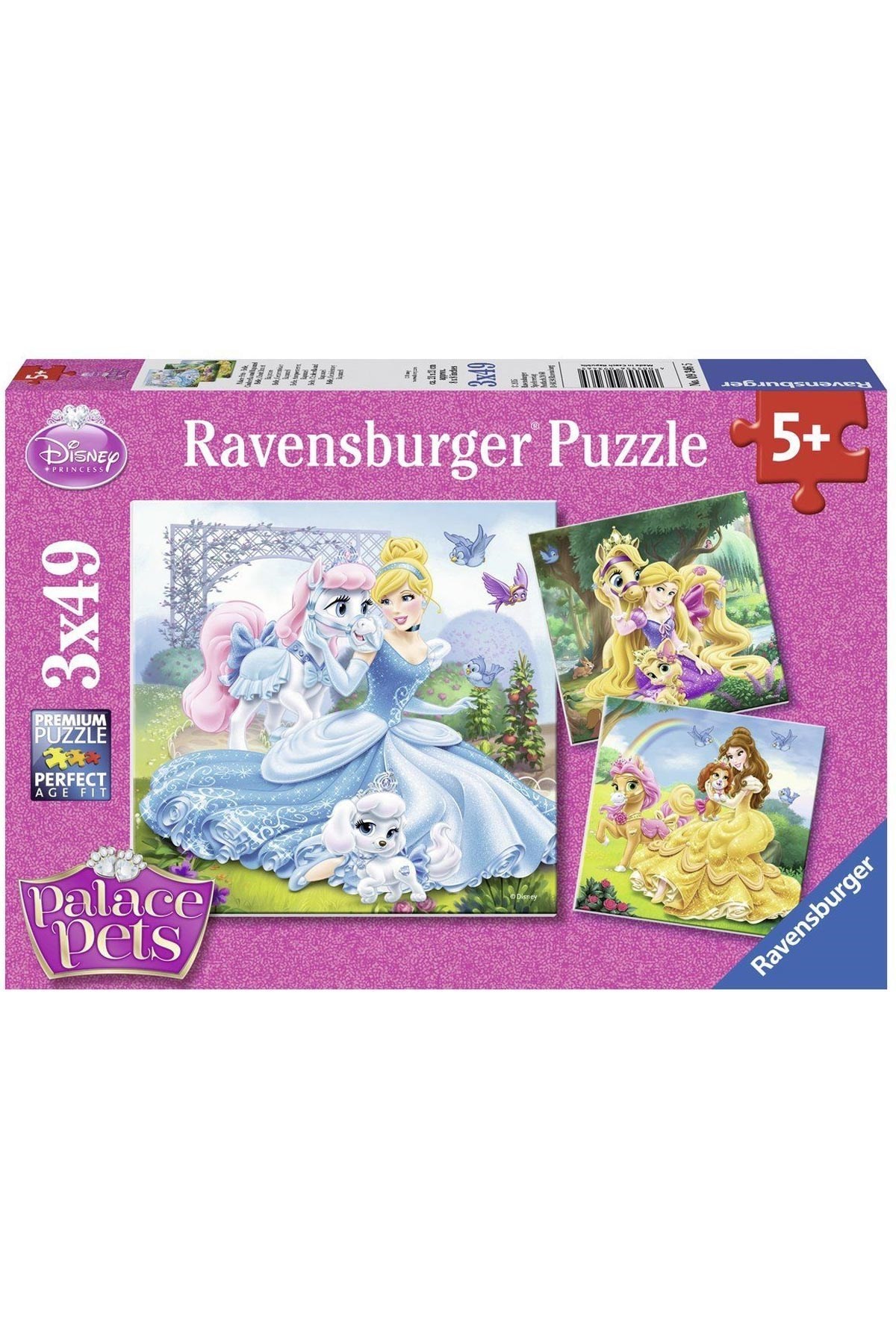 Ravensburger 3x49 Parçalı Puzzle WD Belle Cinderella Rapunzel