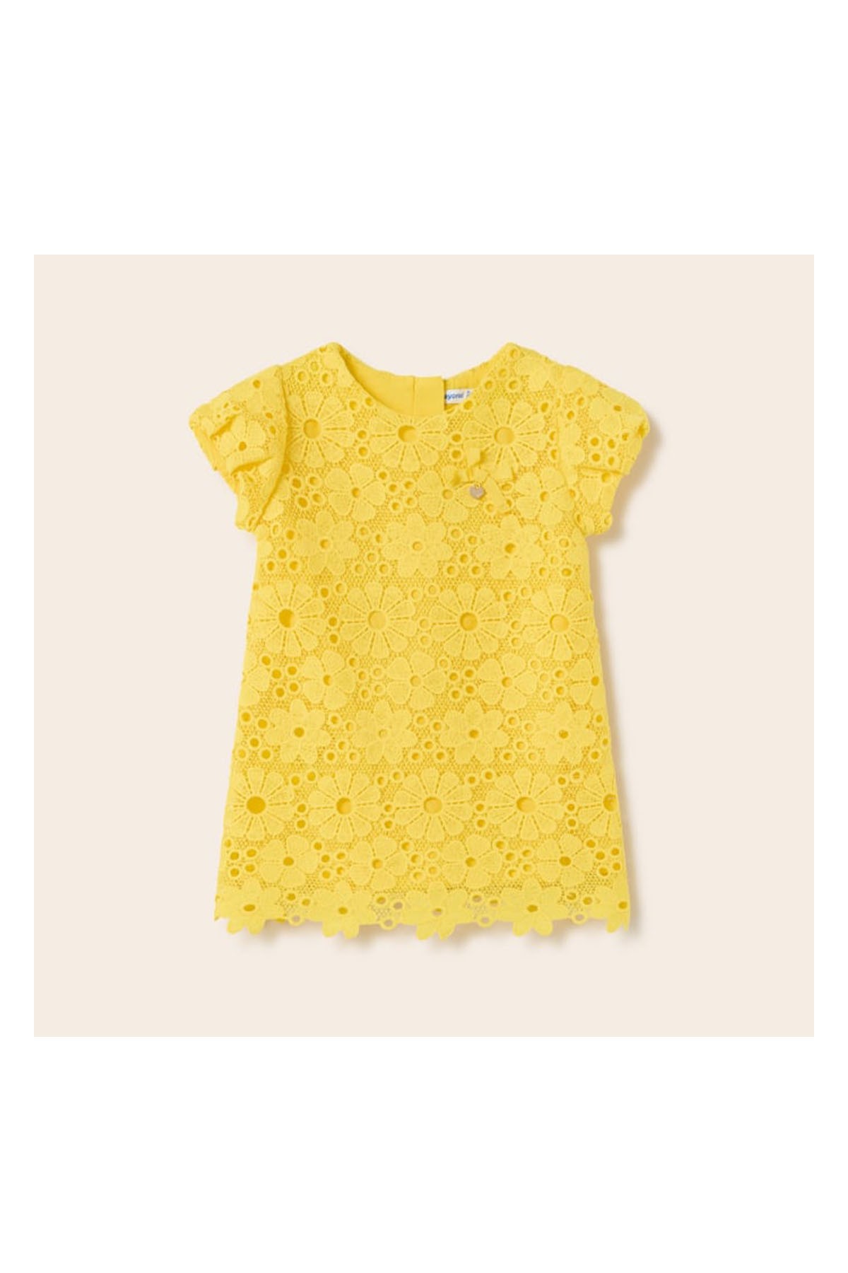 Mayoral Elbise Çiçekli İşlemeli Sarı