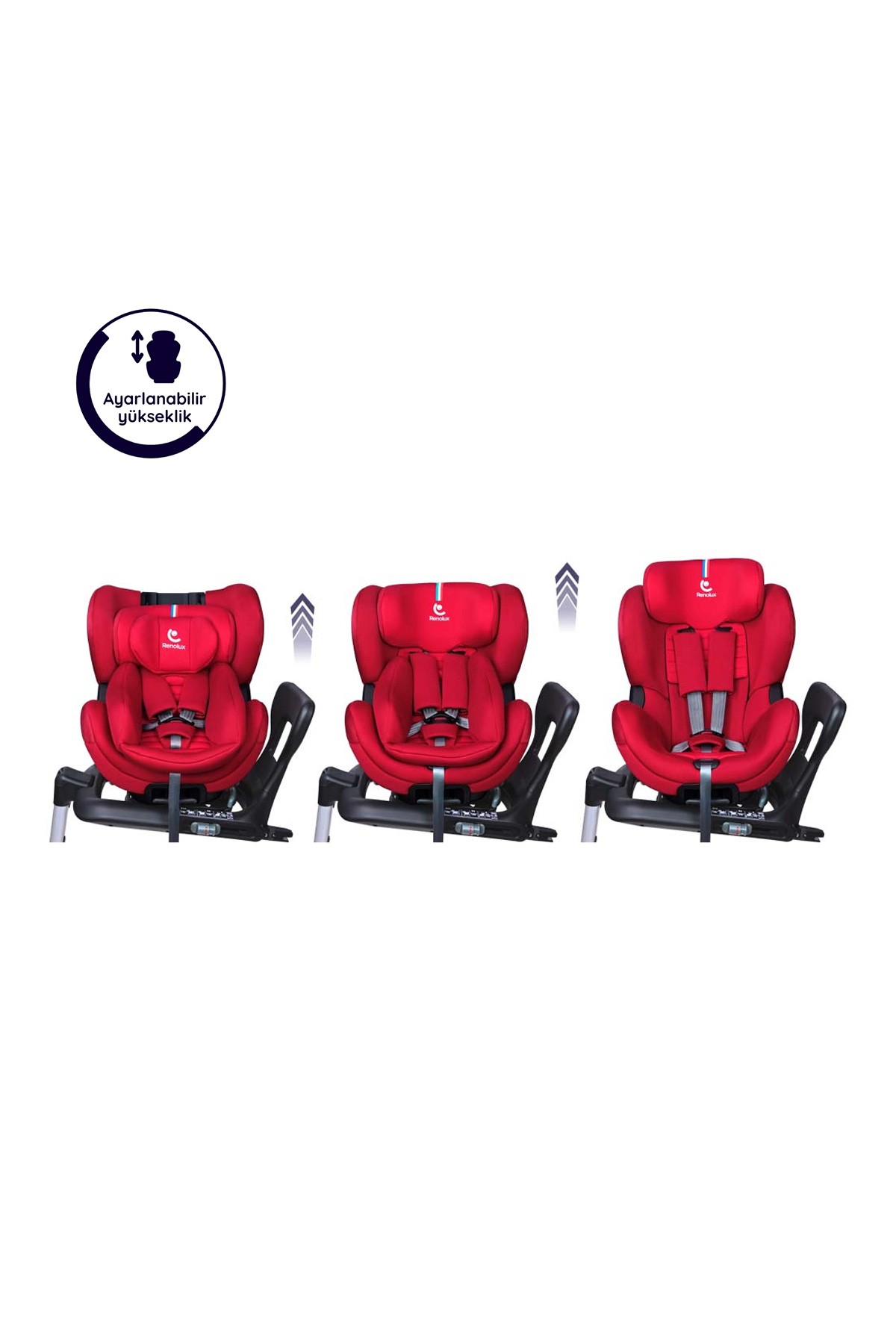 Renolux Gaia I-Size Softness Isofix 40-105 cm (0-18 Kg) Oto Koltuğu Kırmızı