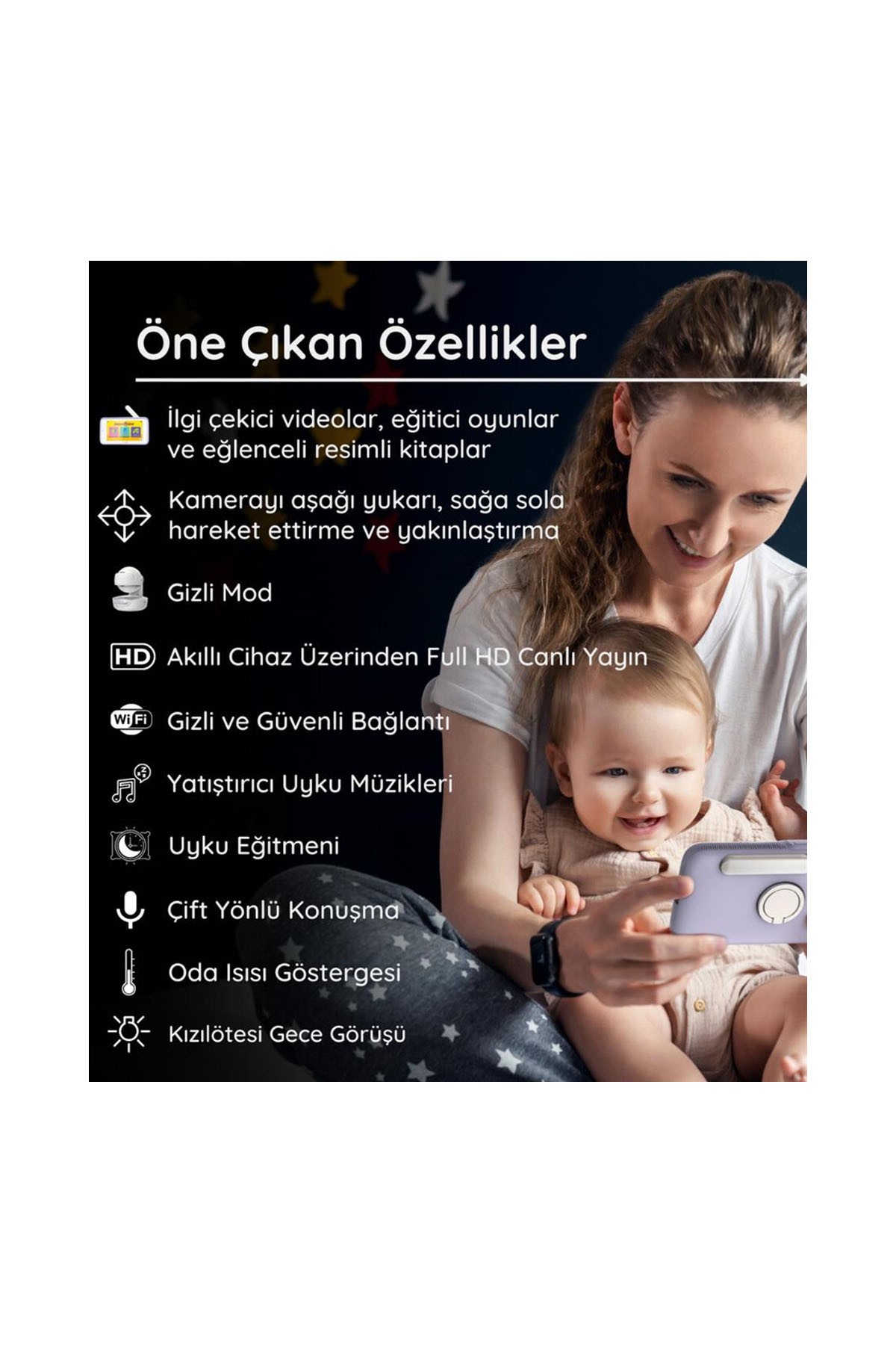 Hubble Nursery Pal Deluxe 5’’ Dijital Ekranlı Bebek Kamerası