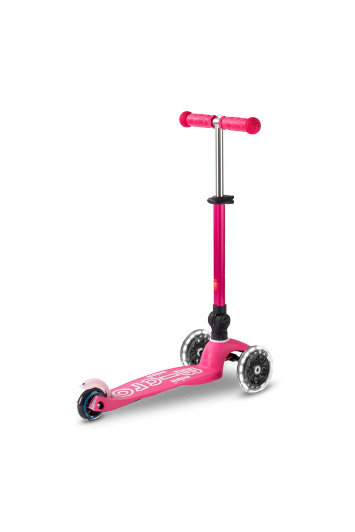 Mini Micro Scooter Deluxe Foldable LED Pink