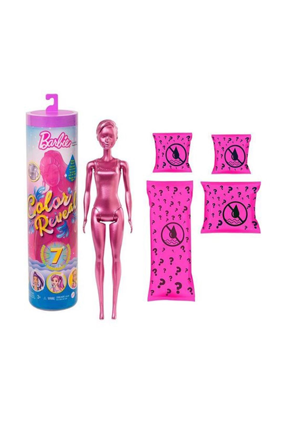 Barbie Color Reveal Renk Değiştiren Sürpriz Barbie Işıltılı Bebekler Serisi GTR93