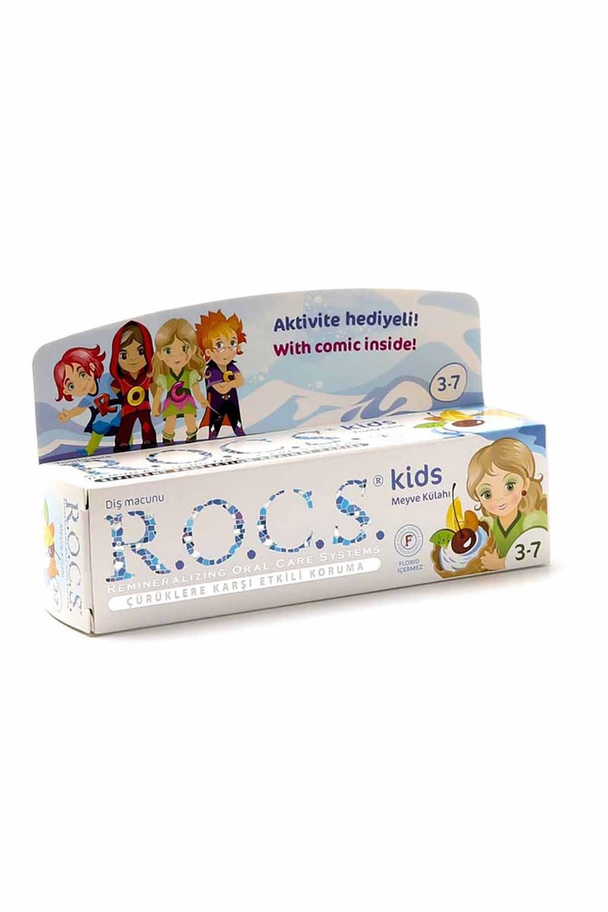 Rocs Kids Diş Macunu 3-7 Yaş Meyve Külahı