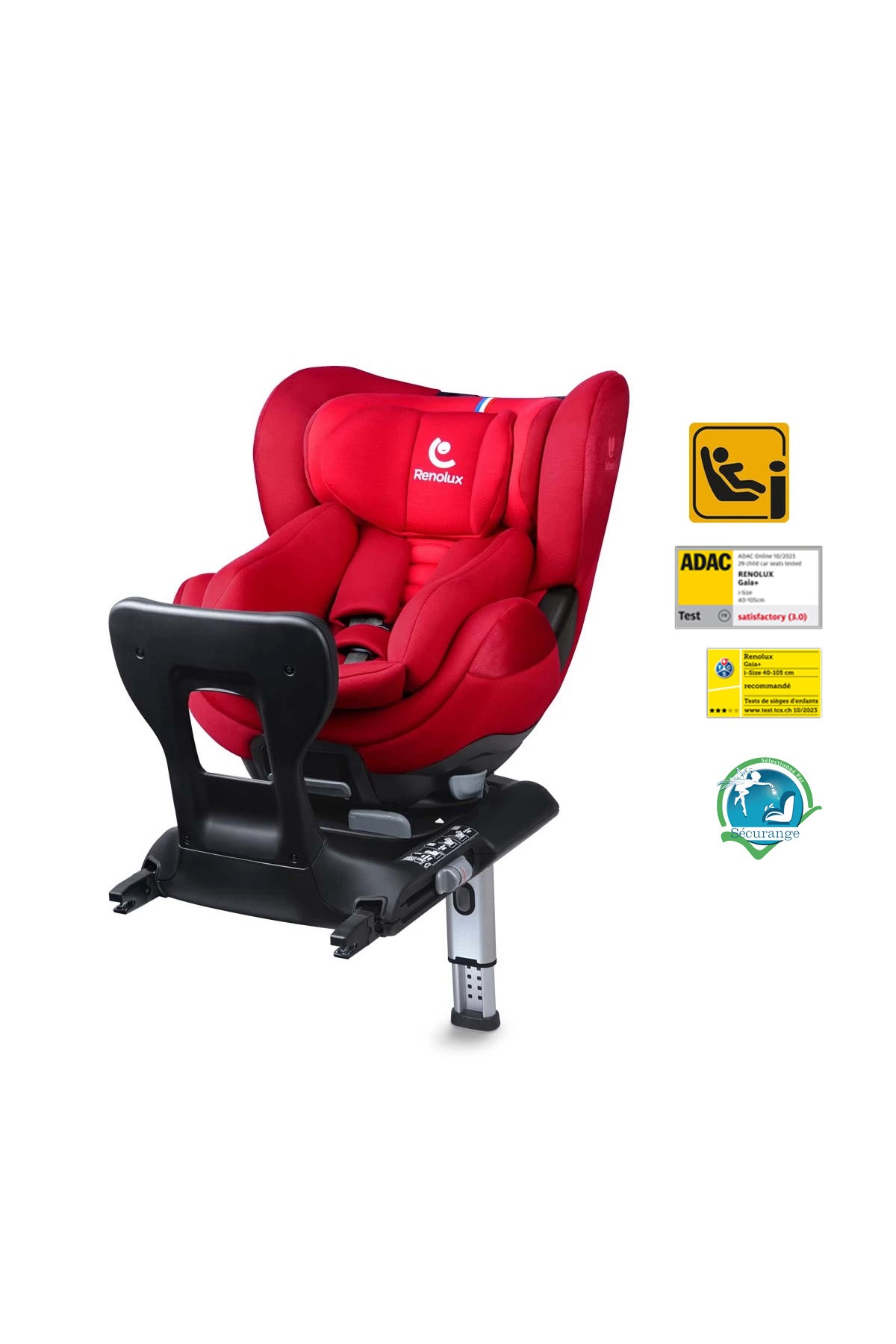 Renolux Gaia I-Size Softness Isofix 40-105 cm (0-18 Kg) Oto Koltuğu Kırmızı