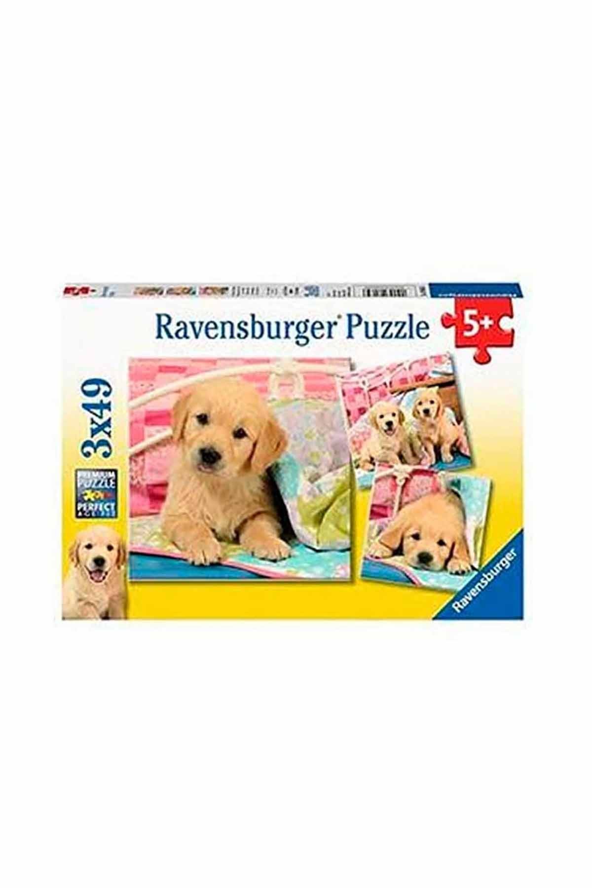 Ravensburger 3x49 Parçalı Puzzle Puppies-080656