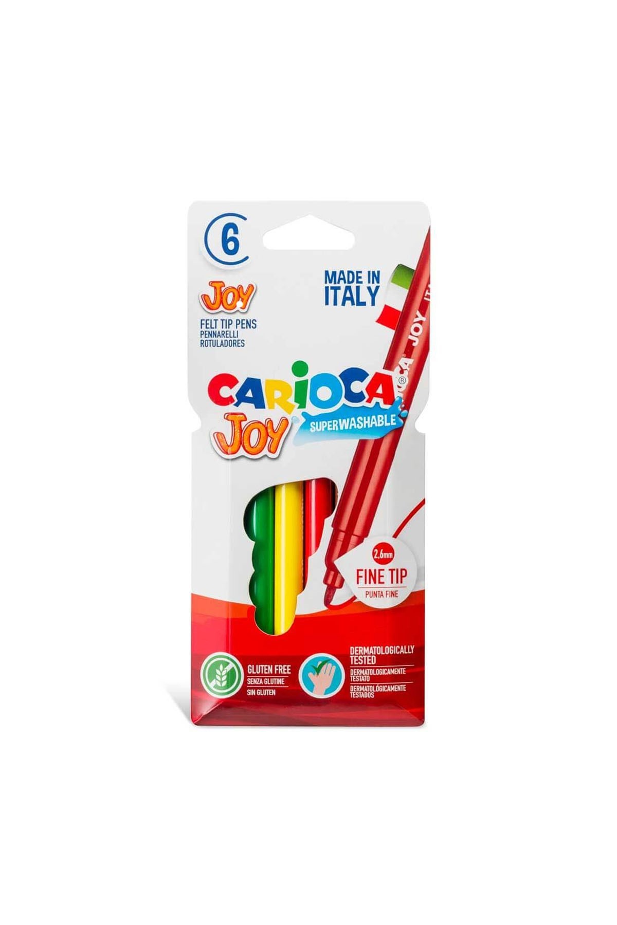 Carioca Joy Süper Yıkanabilir Keçeli Boya Kalemi 6lı