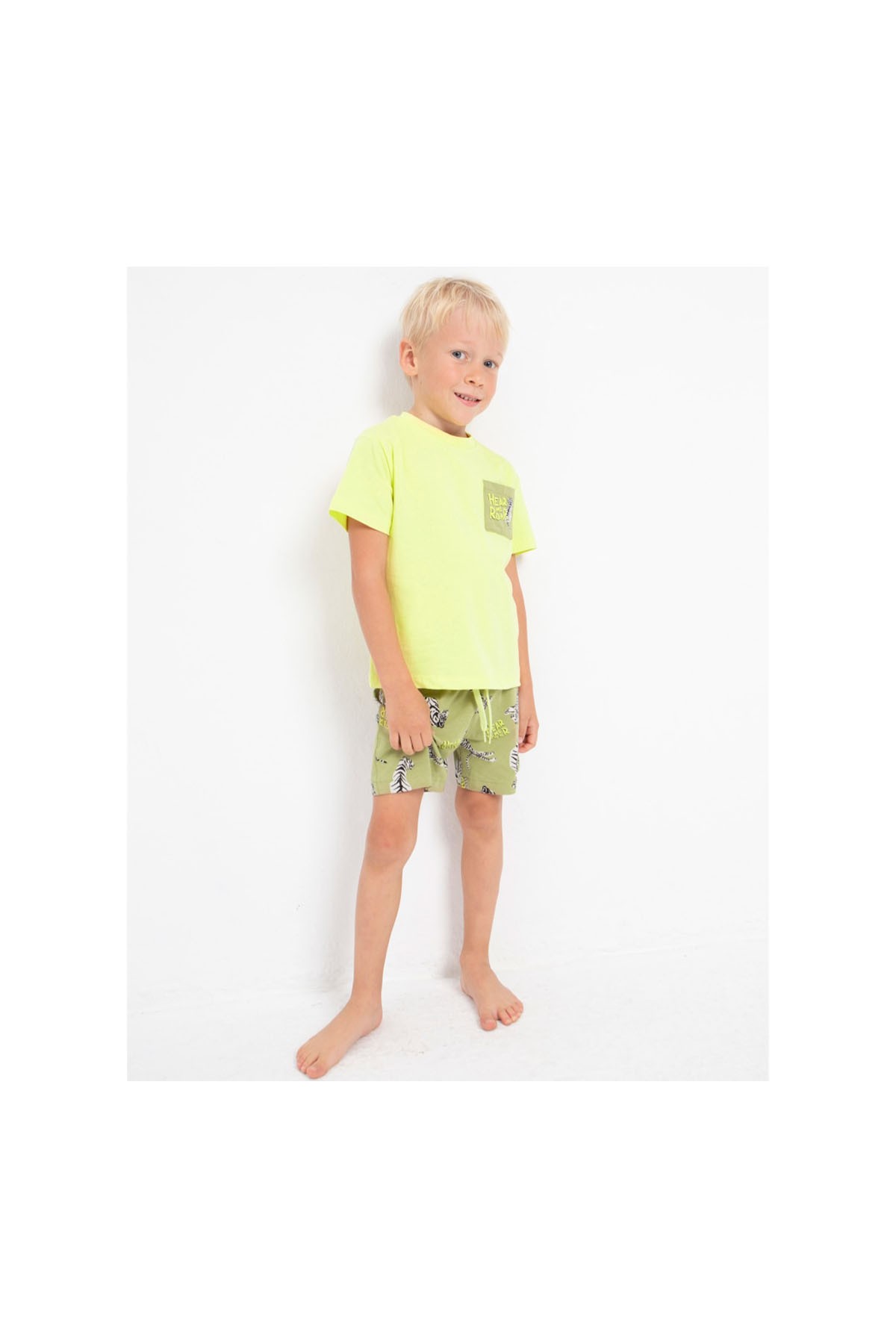 Mayoral Erkek Çocuk Pijama Takımı Şortlu Yeşil