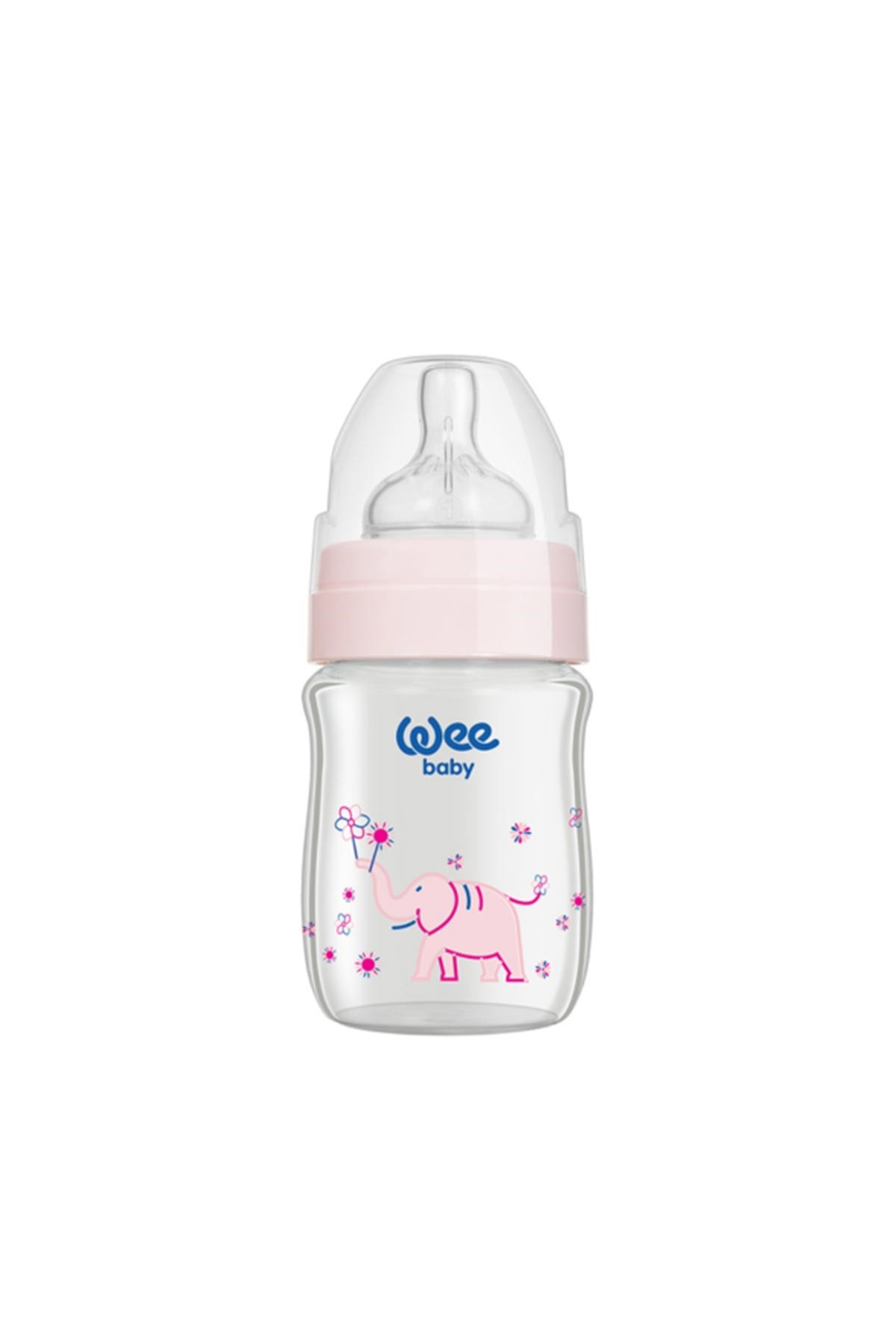 Wee Baby Klasik Plus Geniş Ağızlı Isıya Dayanıklı Cam Biberon 120 ml