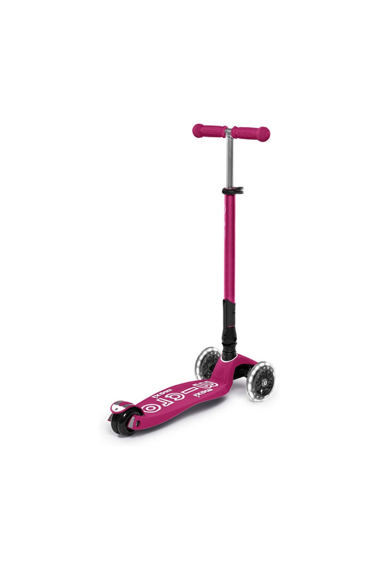 Maxi Micro Scooter Deluxe Foldable LED Berry Red