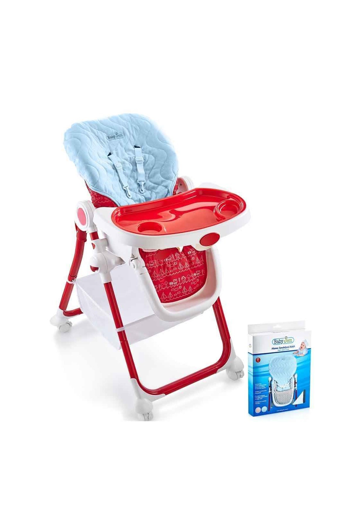 Babyjem Mama Sandalyesi Kılıfı Mavi