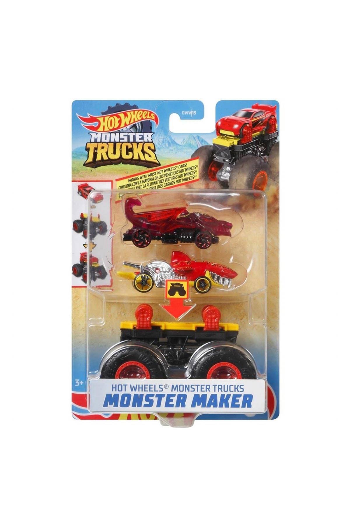 Hot Wheels Monster Trucks Dev Tekerlek Ustası Araçlar GWW18