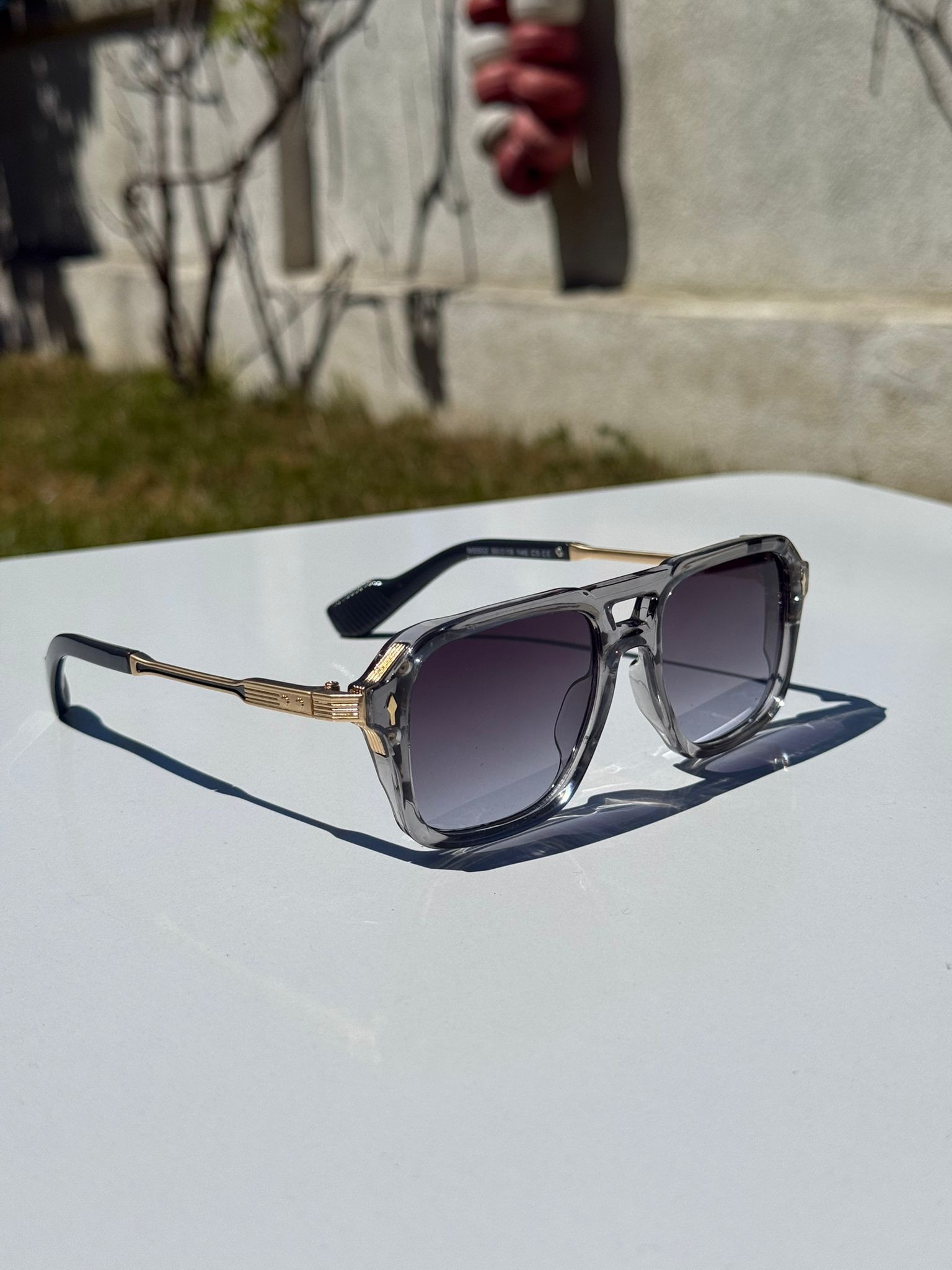 uv400 gri çerçeve güneş gözlüğü