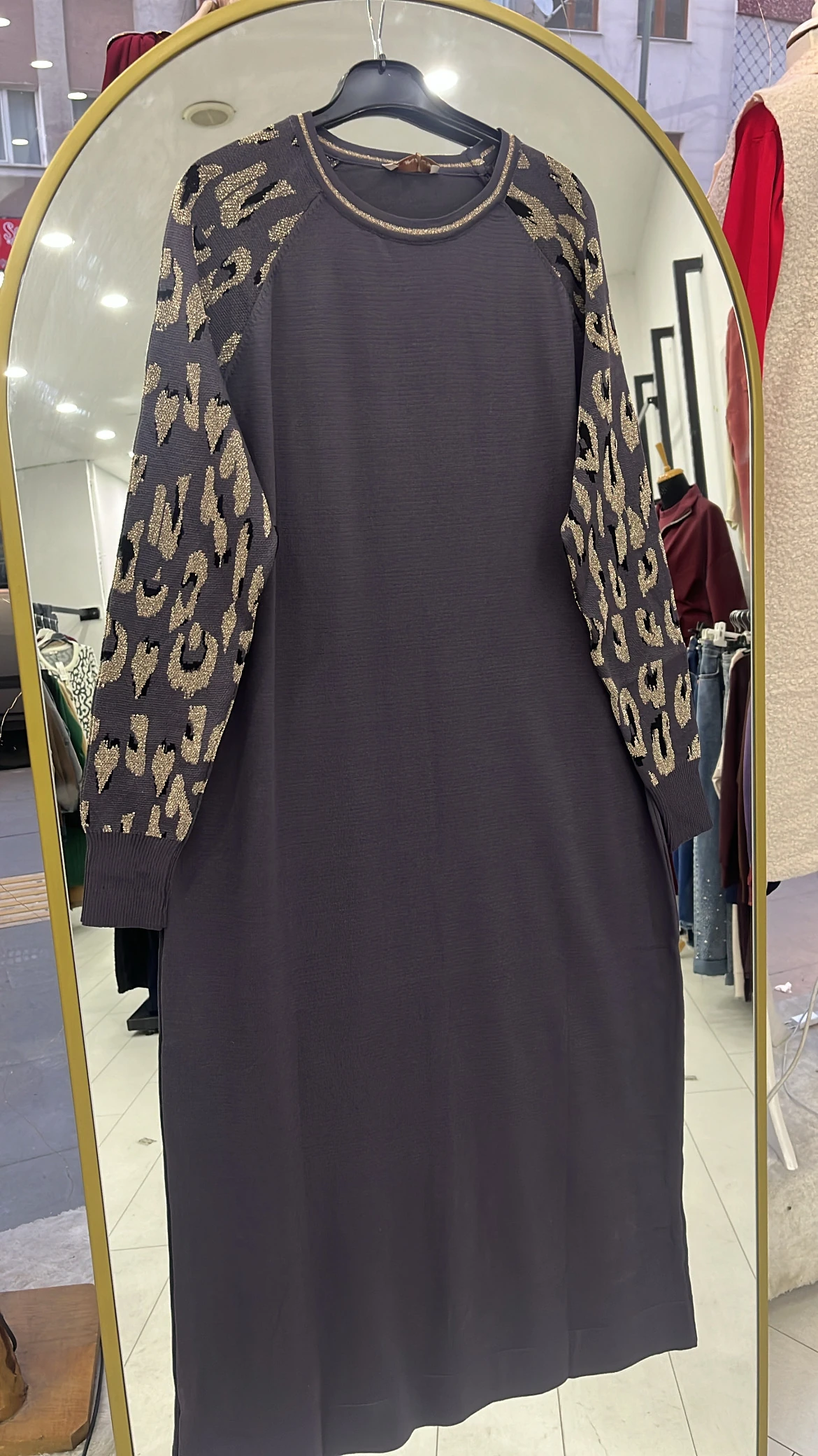 LEOPARLI MERSERİZE ELBİSE