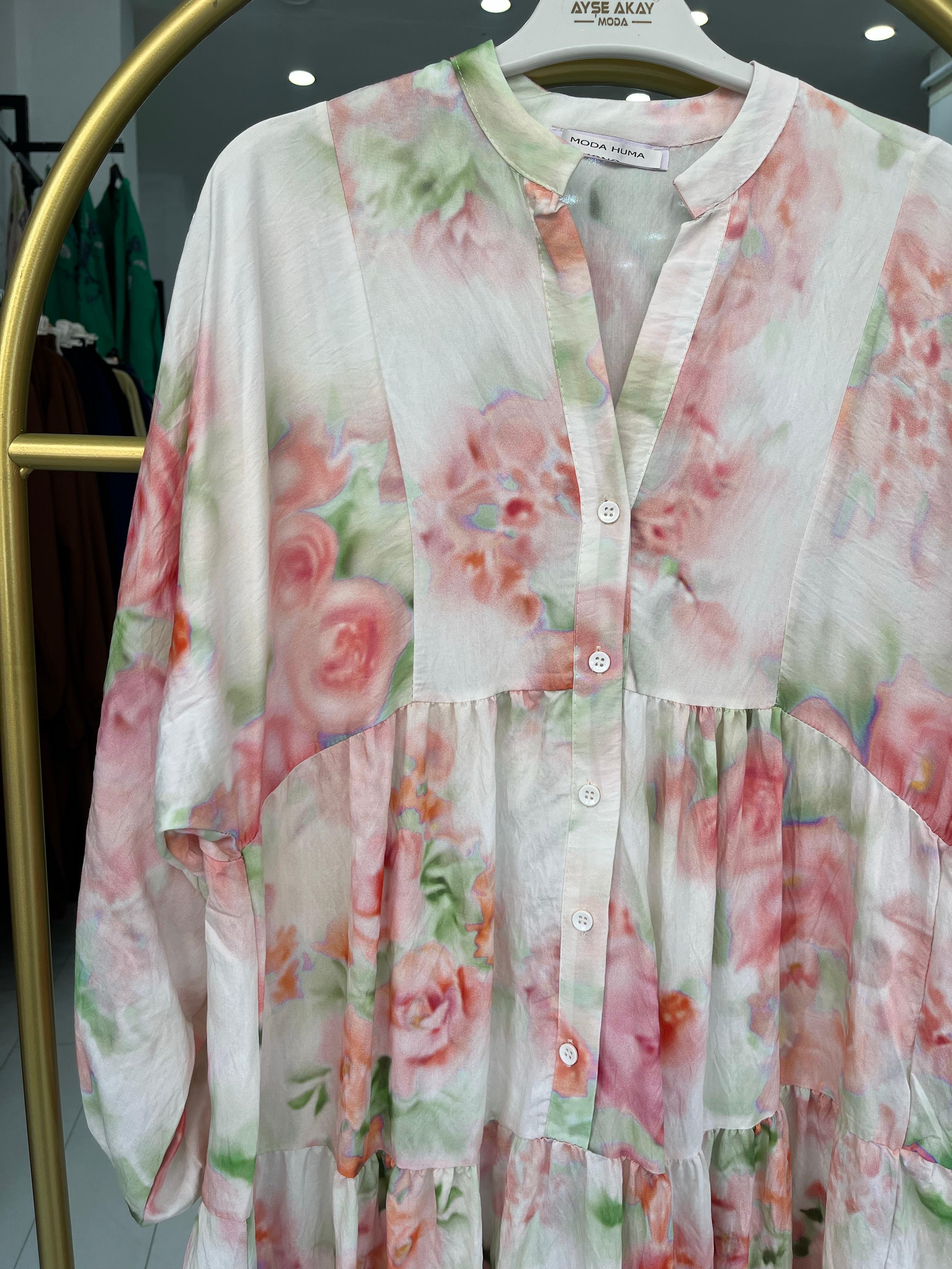 Hera floral elbise