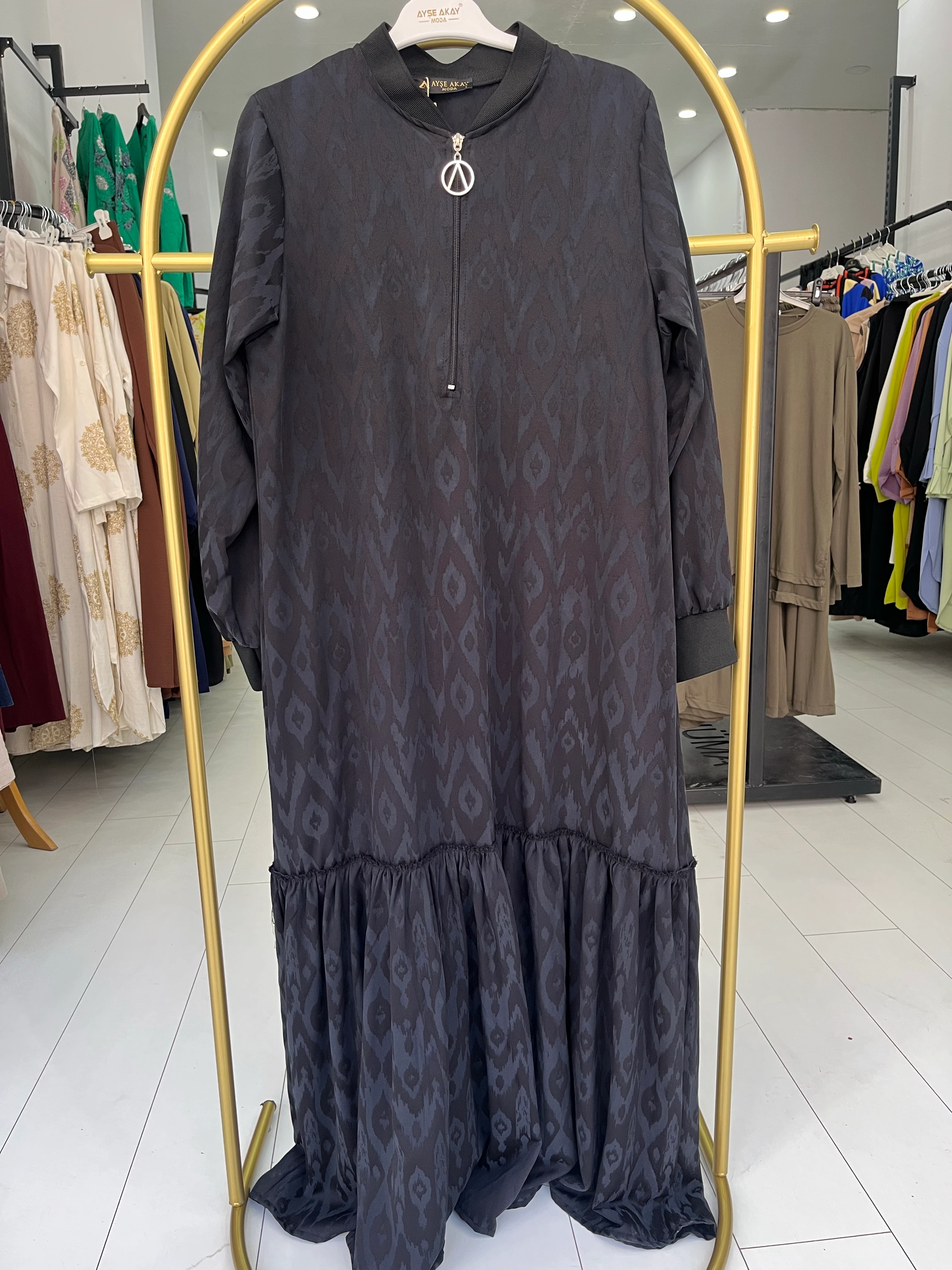 Ayşe akay marka desenli elbise