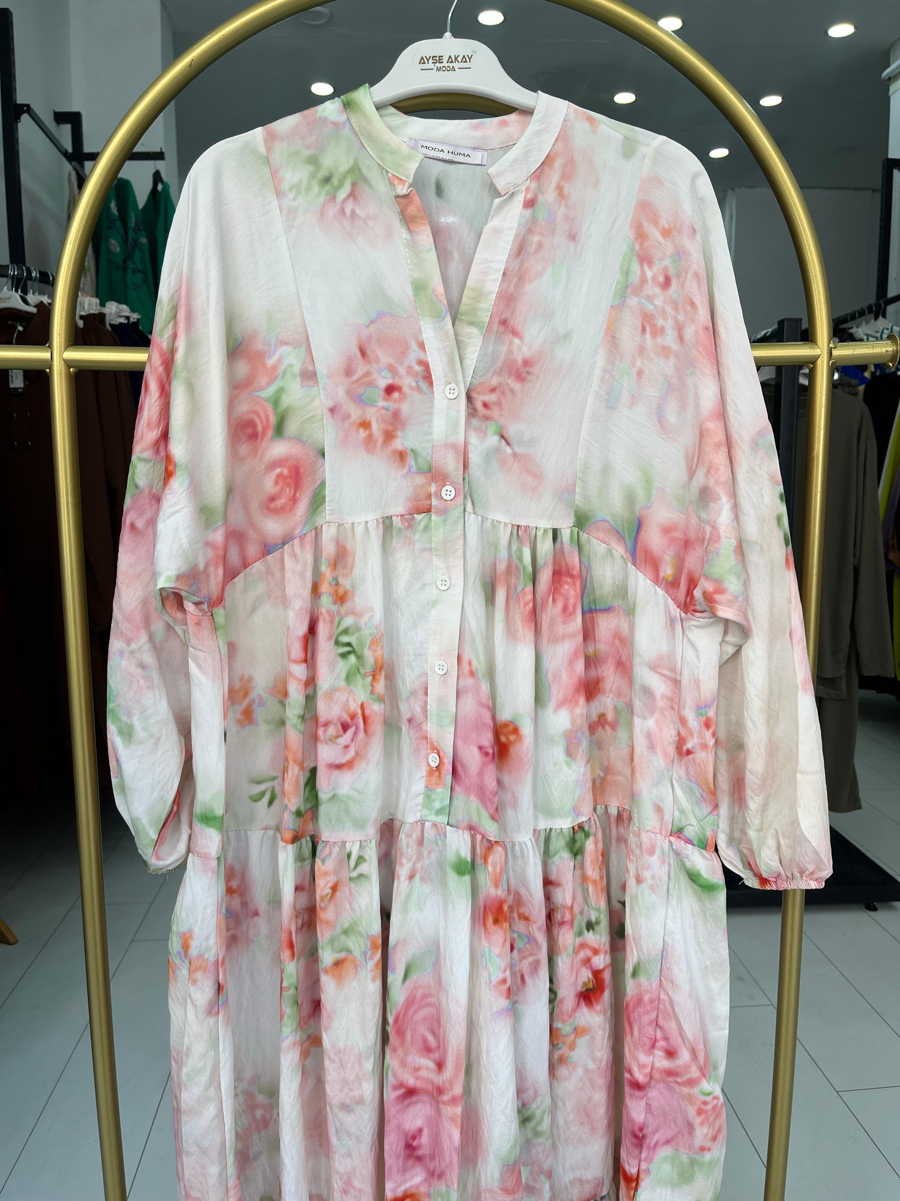 Hera floral elbise