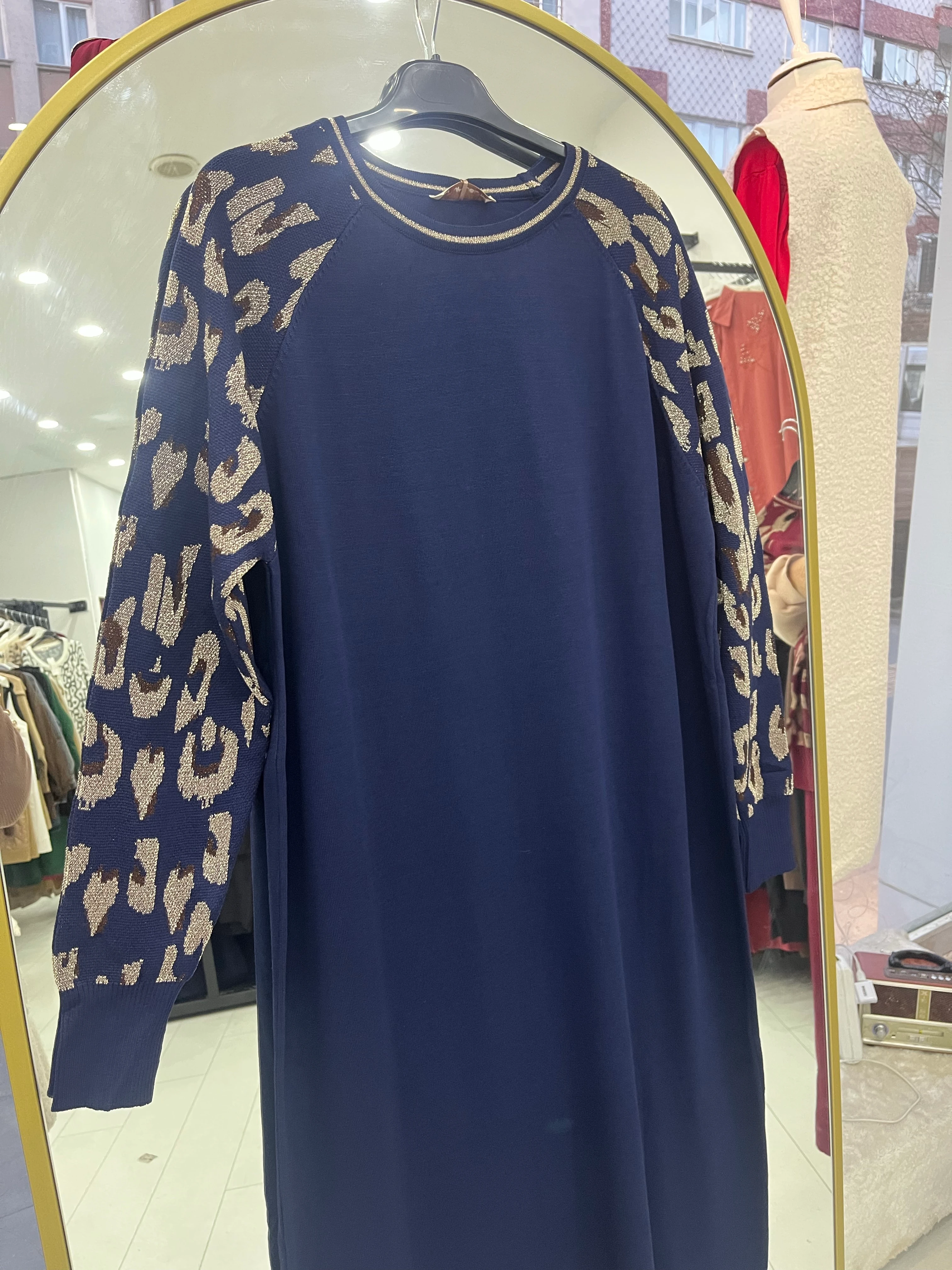 LEOPARLI MERSERİZE ELBİSE