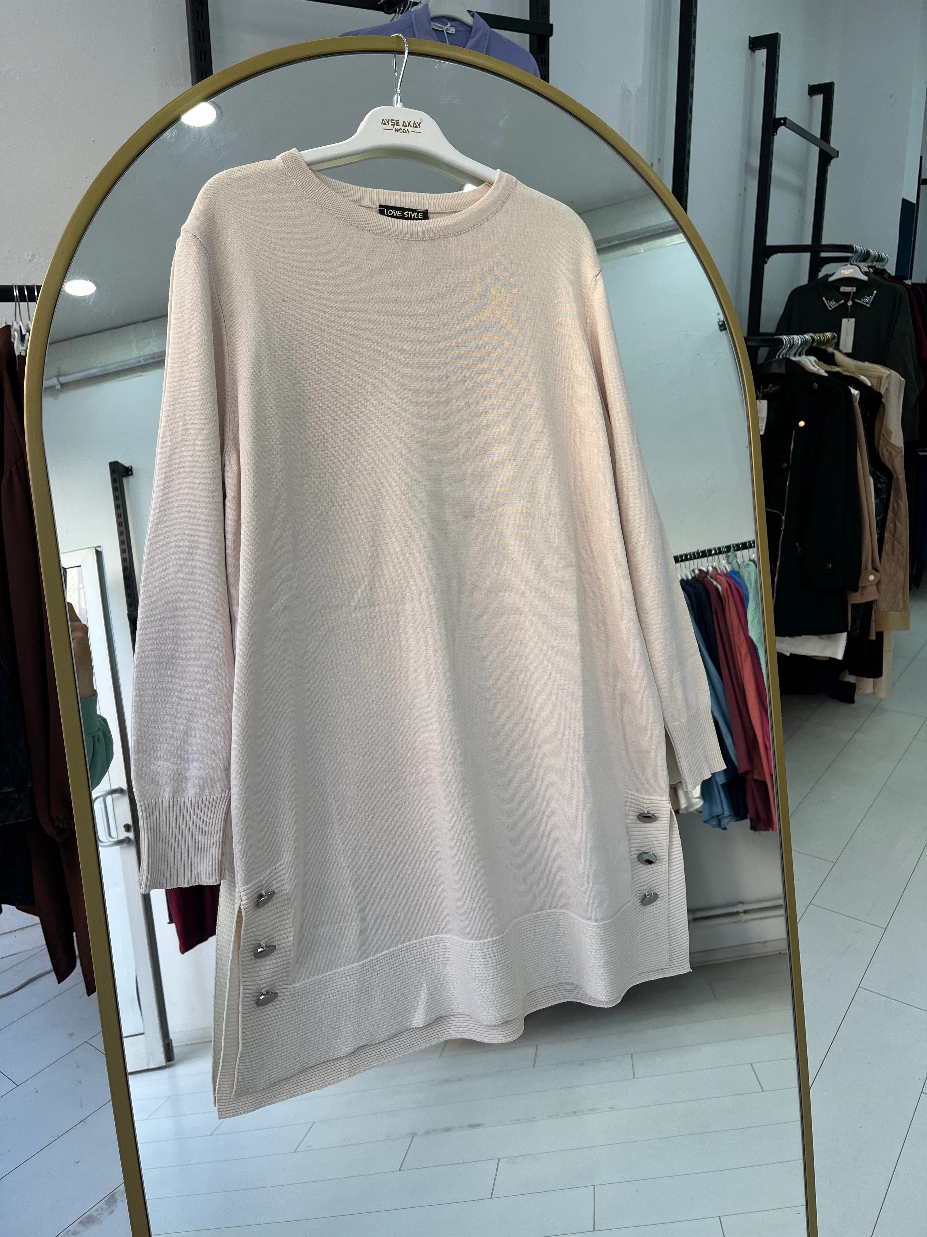 Yanları düğmeli tunik