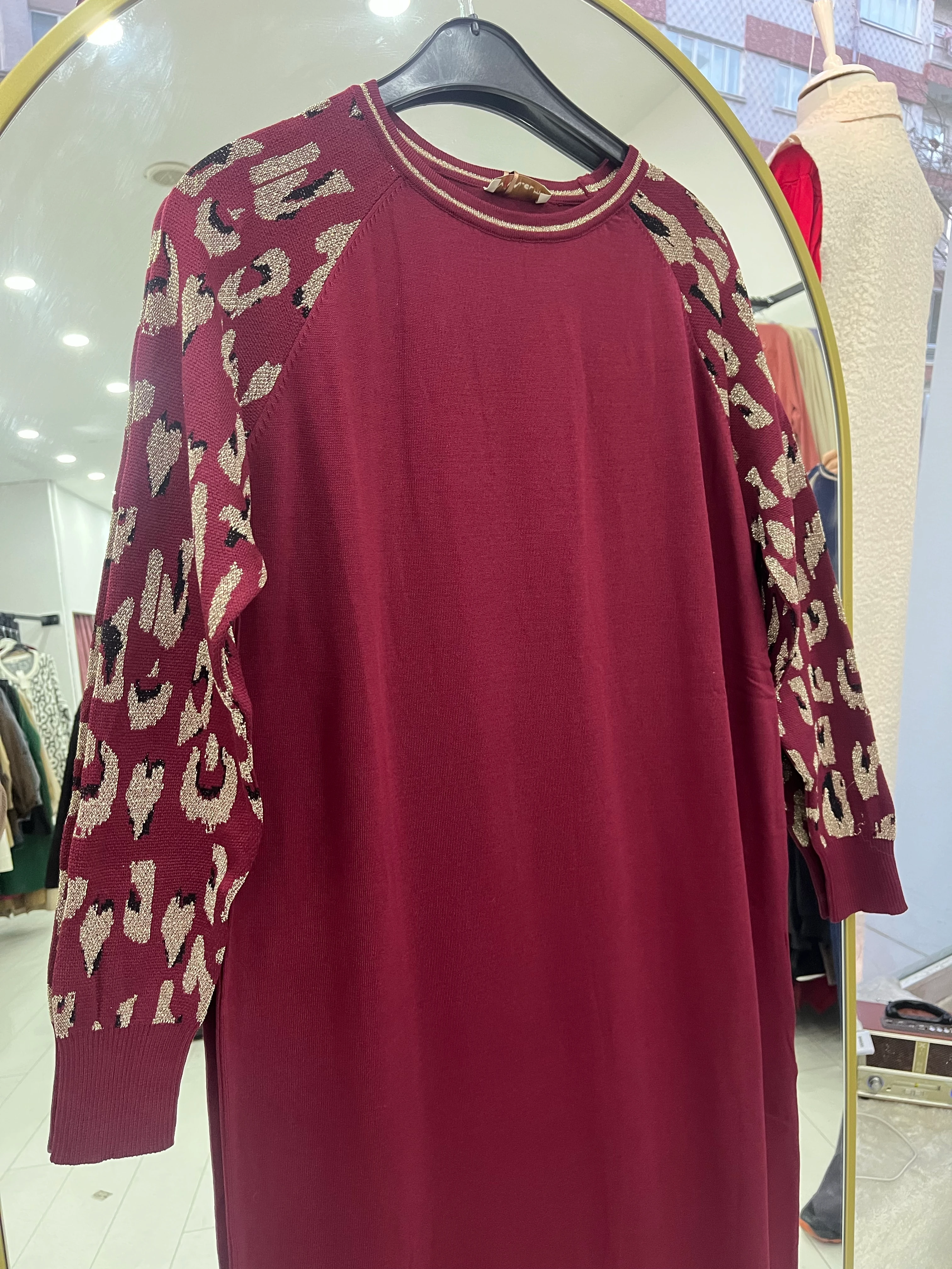 LEOPARLI MERSERİZE ELBİSE