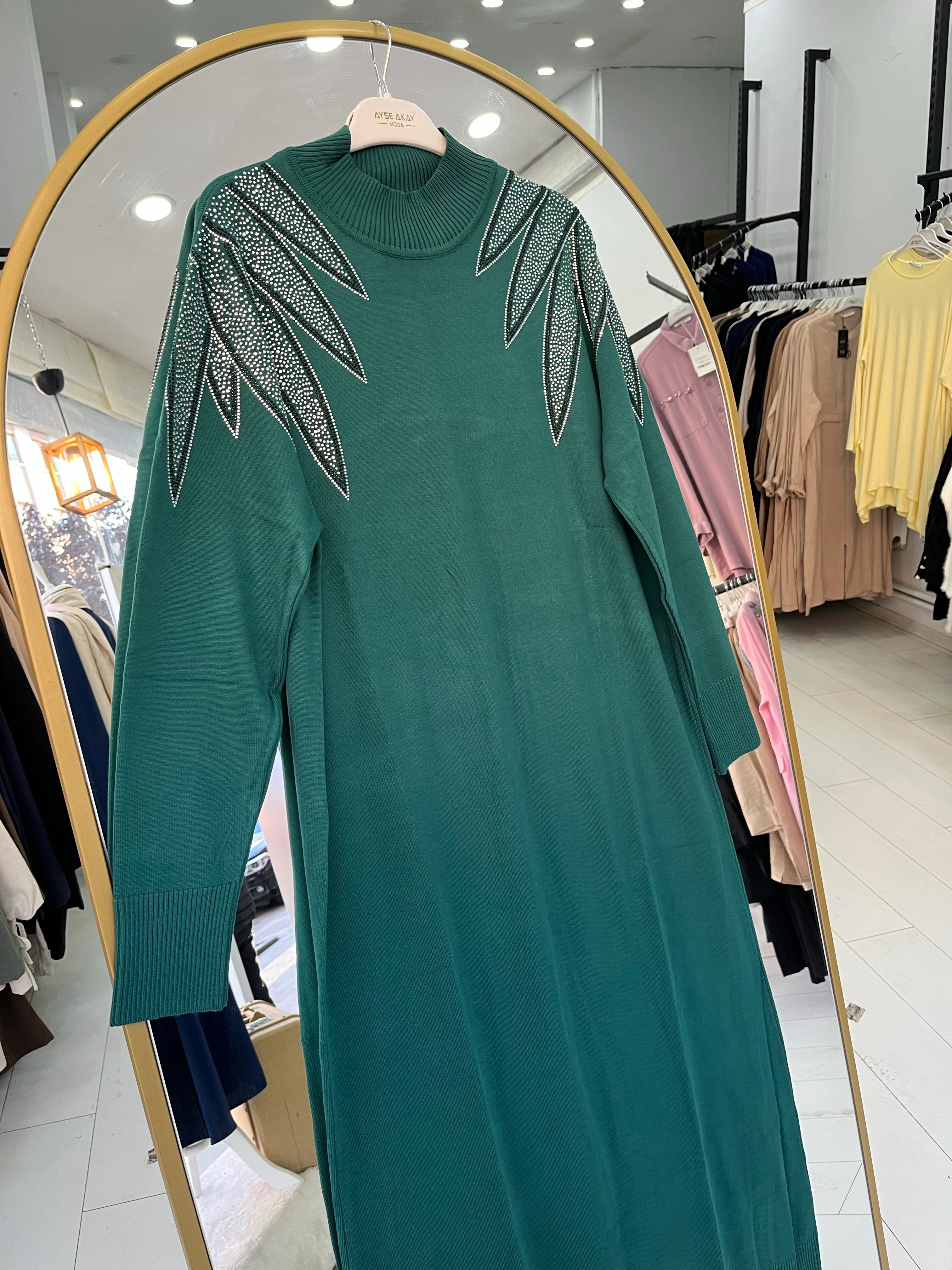 OMUZ DETAYLI AYŞE AKAY ELBİSE