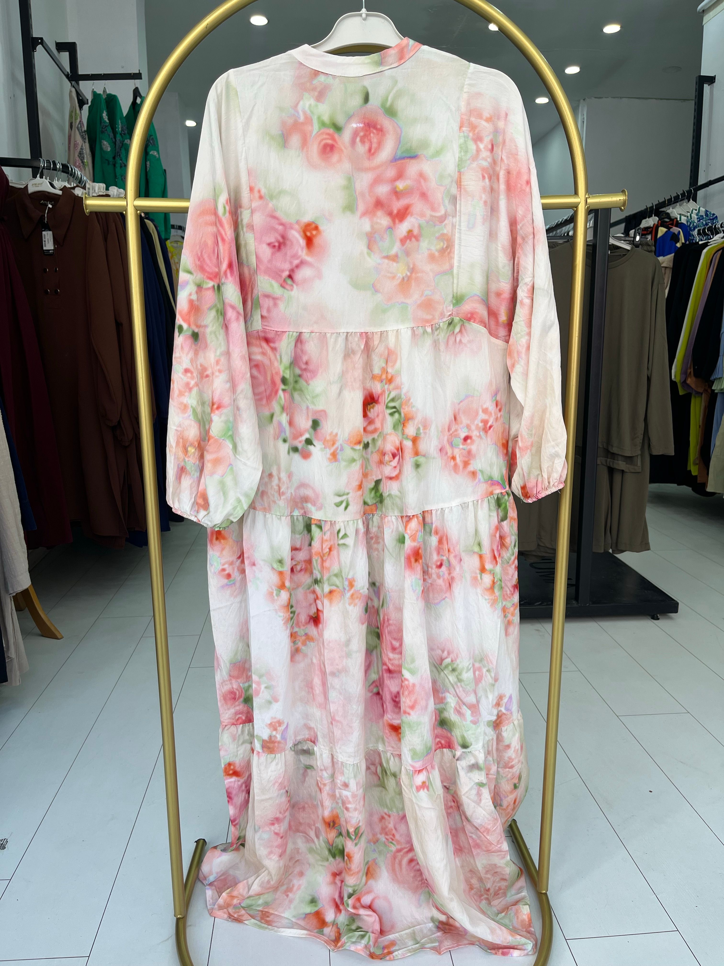 Hera floral elbise