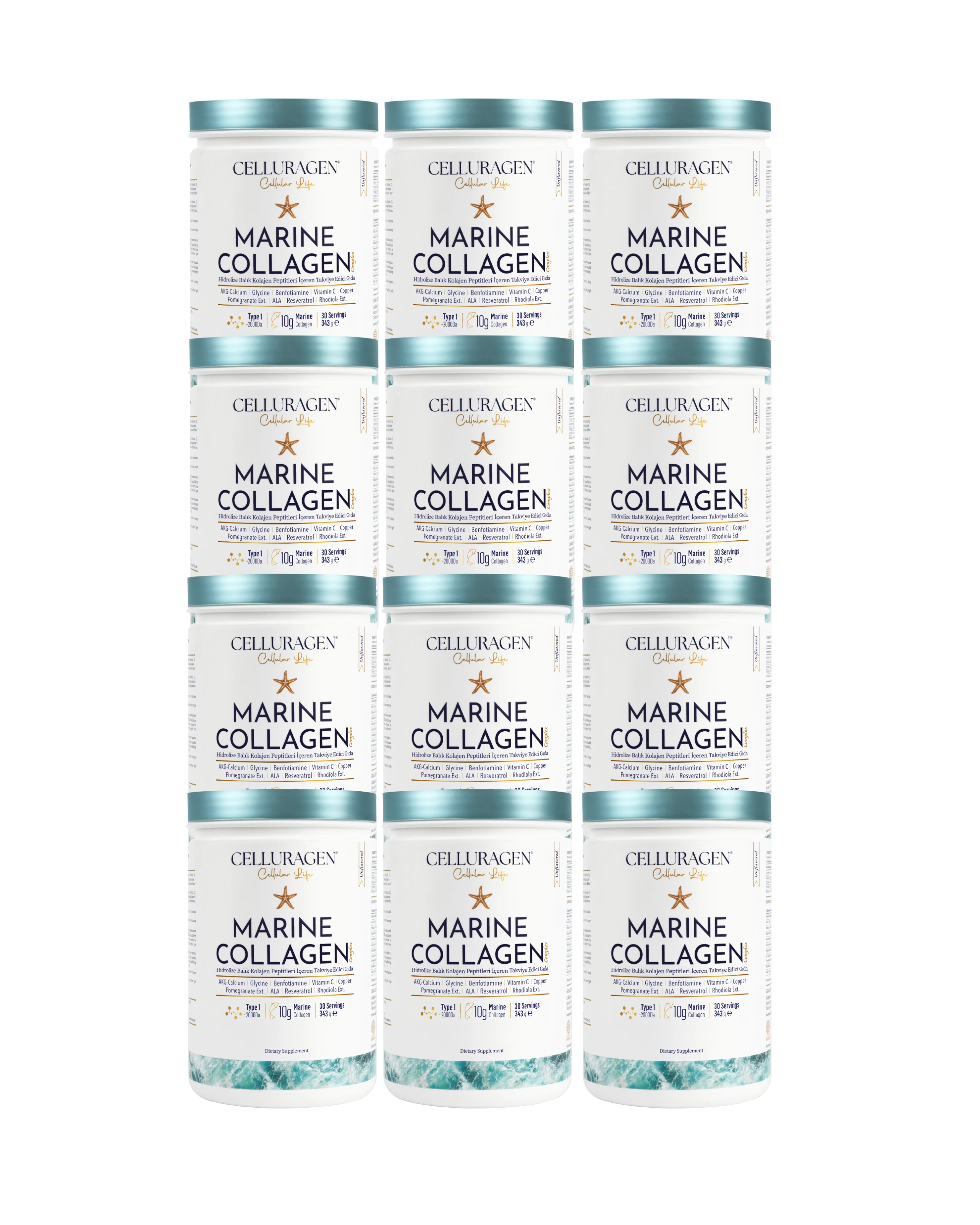 CELLURAGEN Cellular Life Marine Collagen Complex X 12 ADET- 1 KOLİ