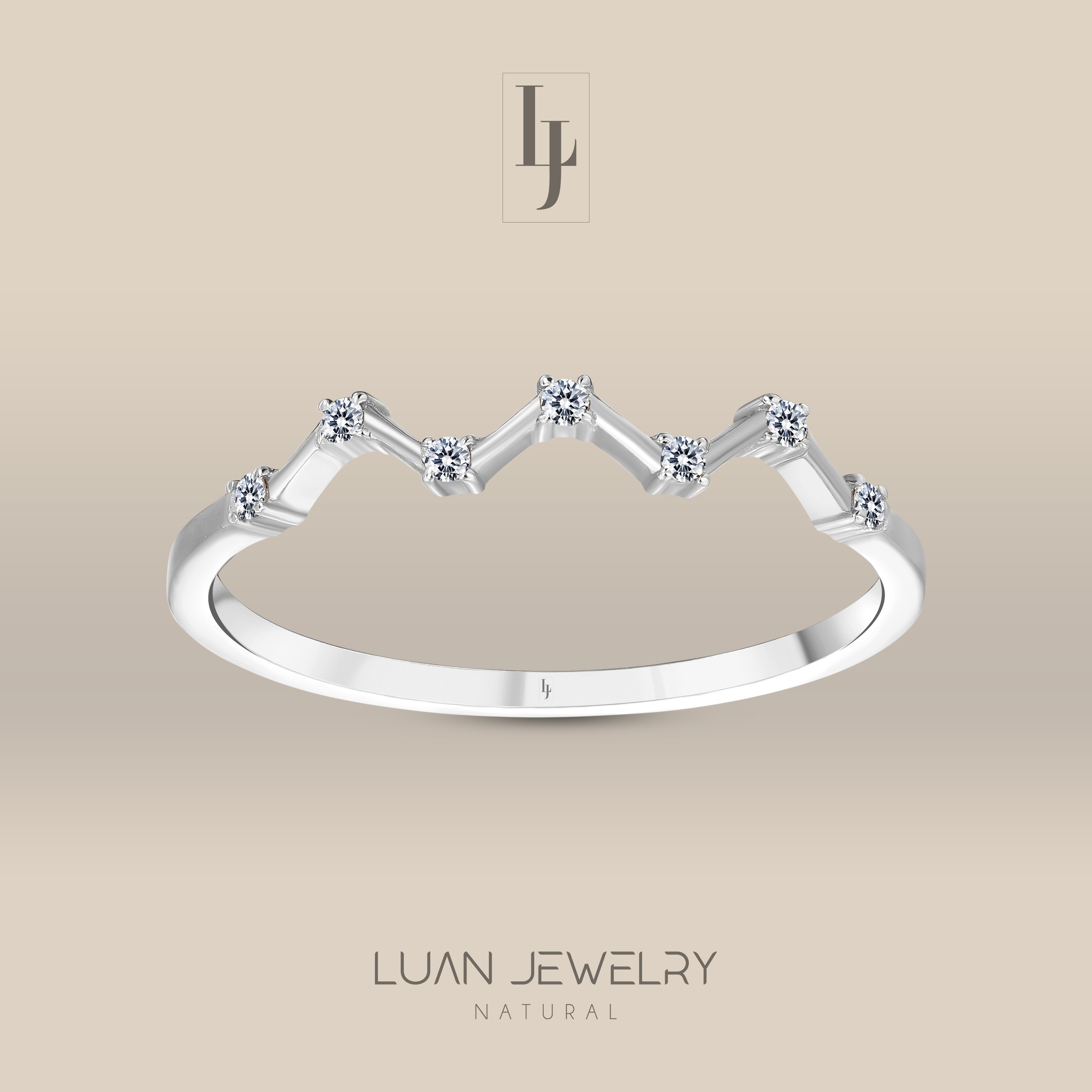 Diamond Zigzag Ring