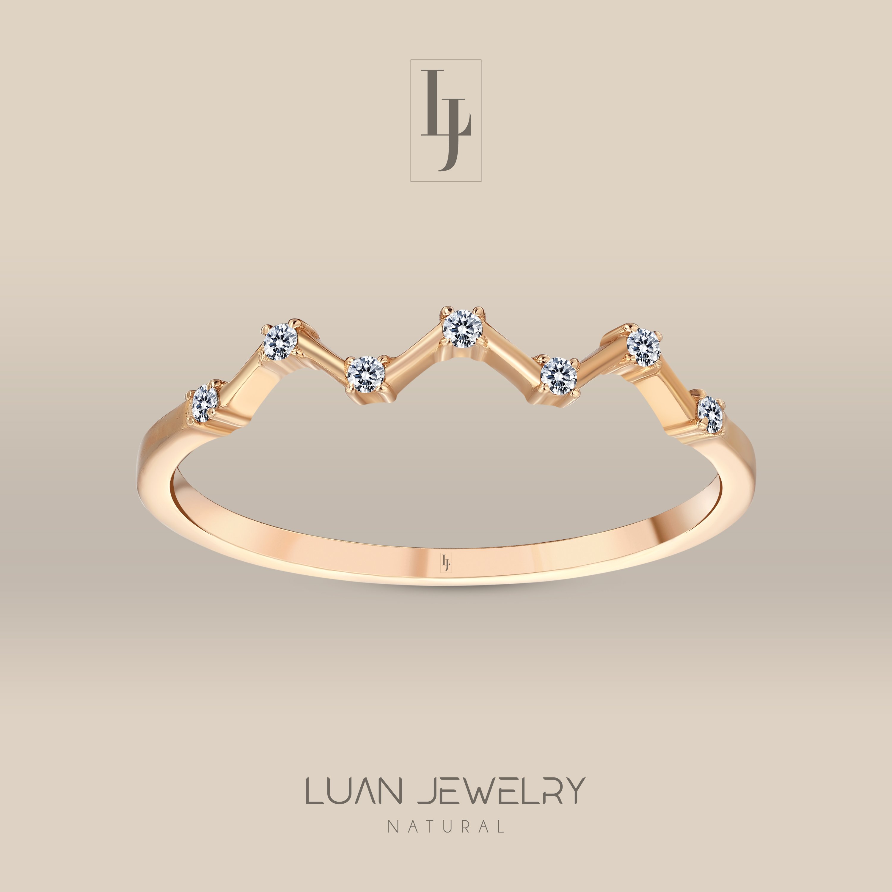 Diamond Zigzag Ring