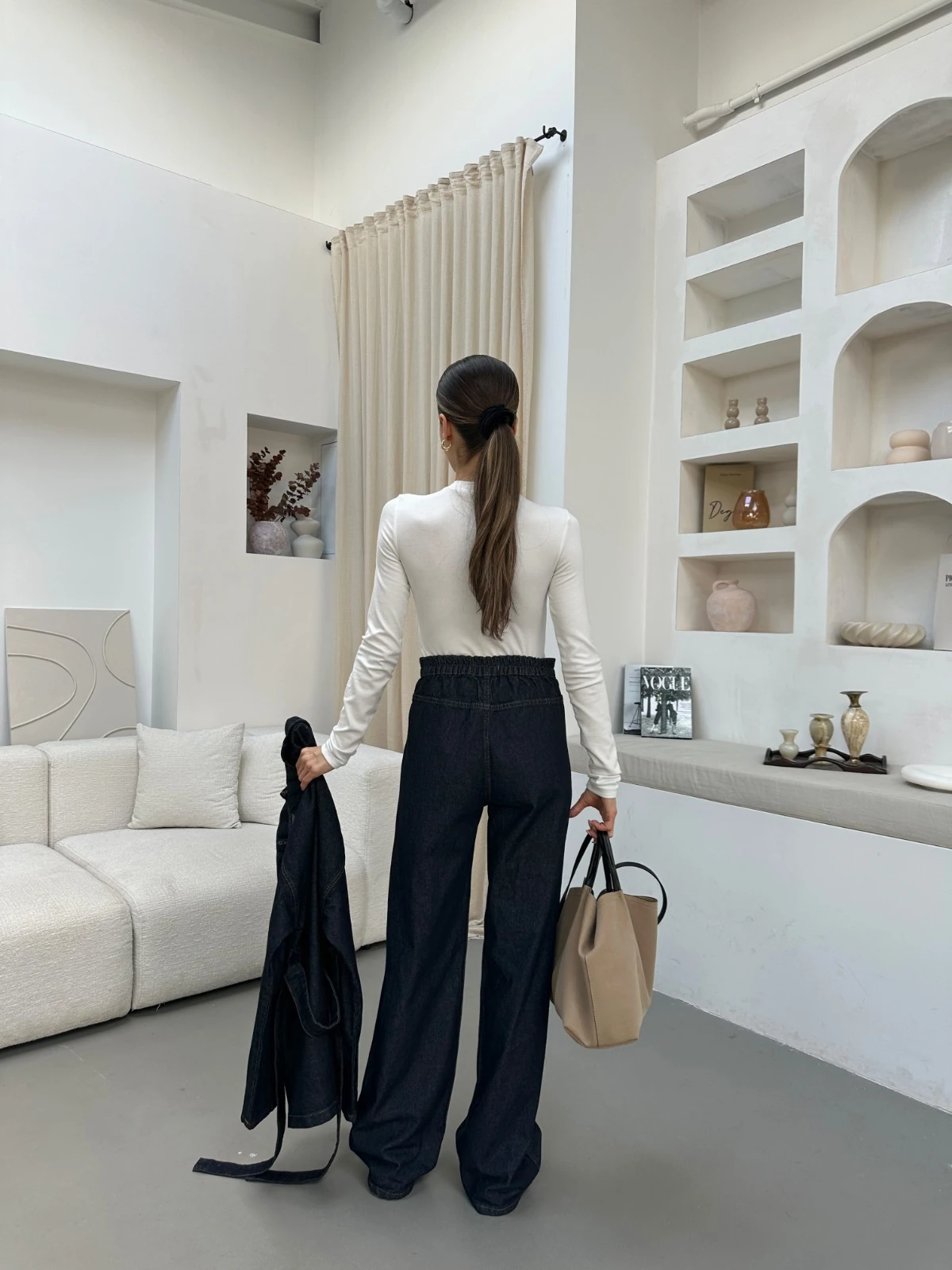 Kuşak Cepli Kot Takım 