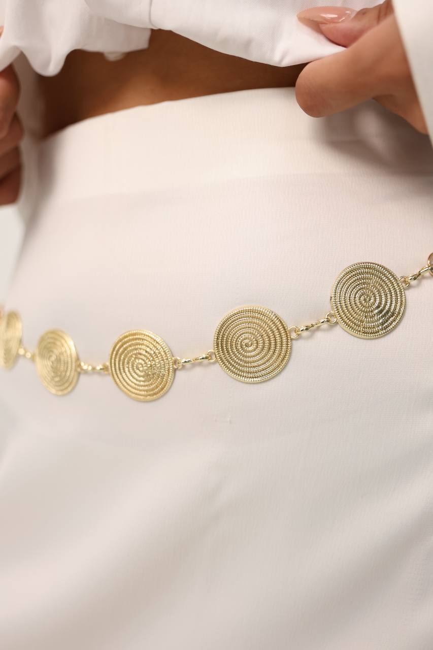 Gold Zincir Detaylı Kadın Bel Zinciri