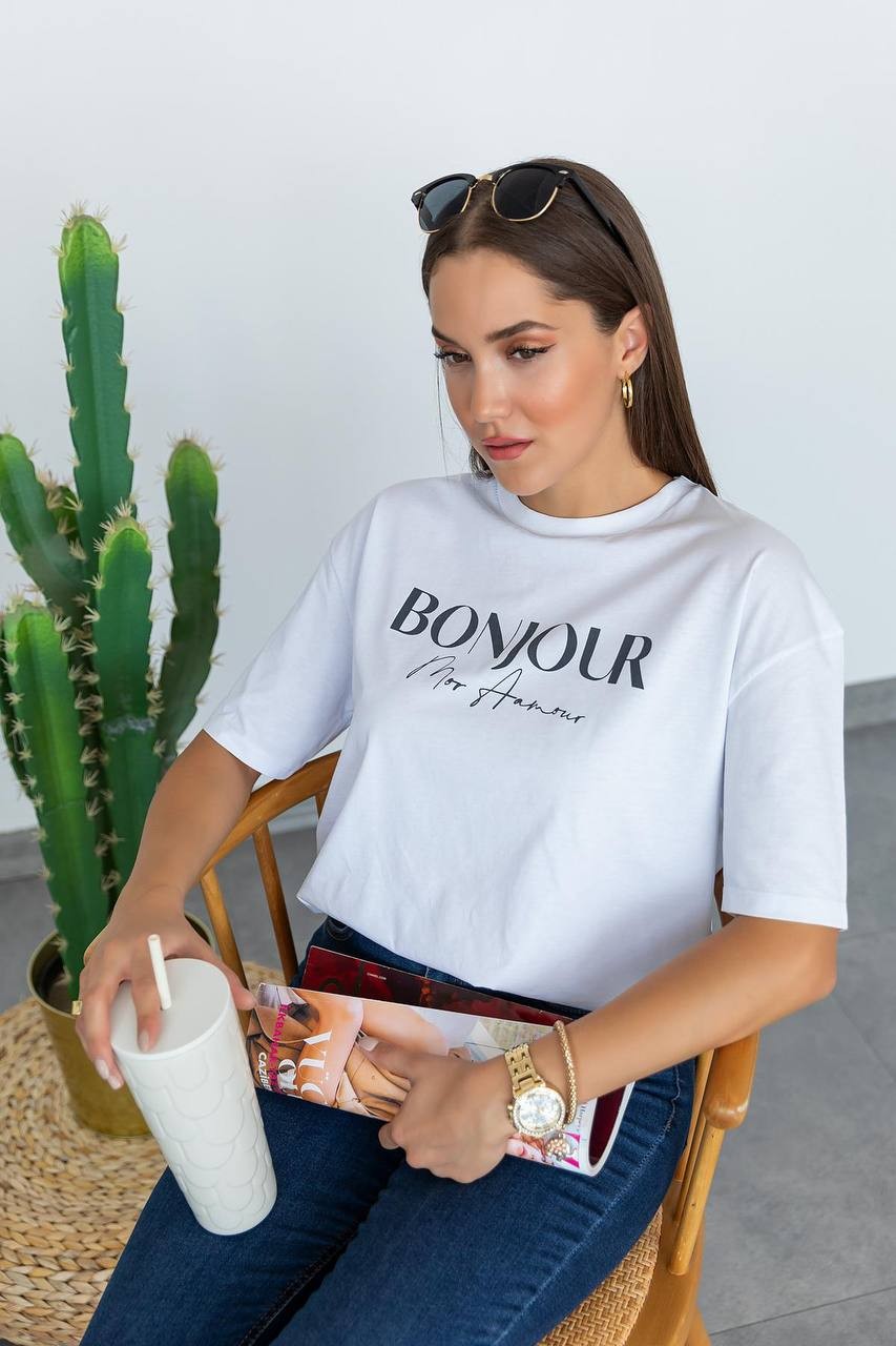 Yazı Baskı Detaylı T-Shirt