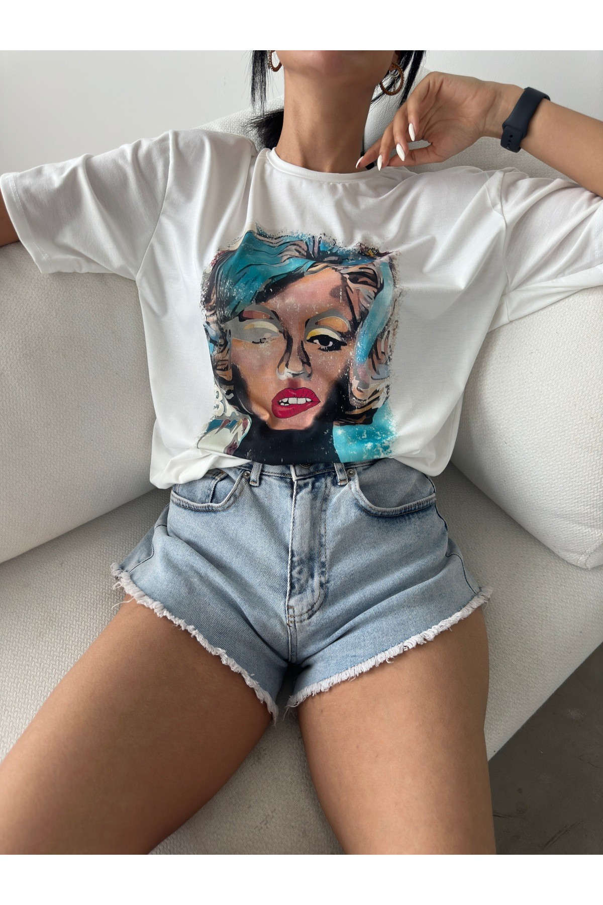 Marilyn Baskılı T-Shirt