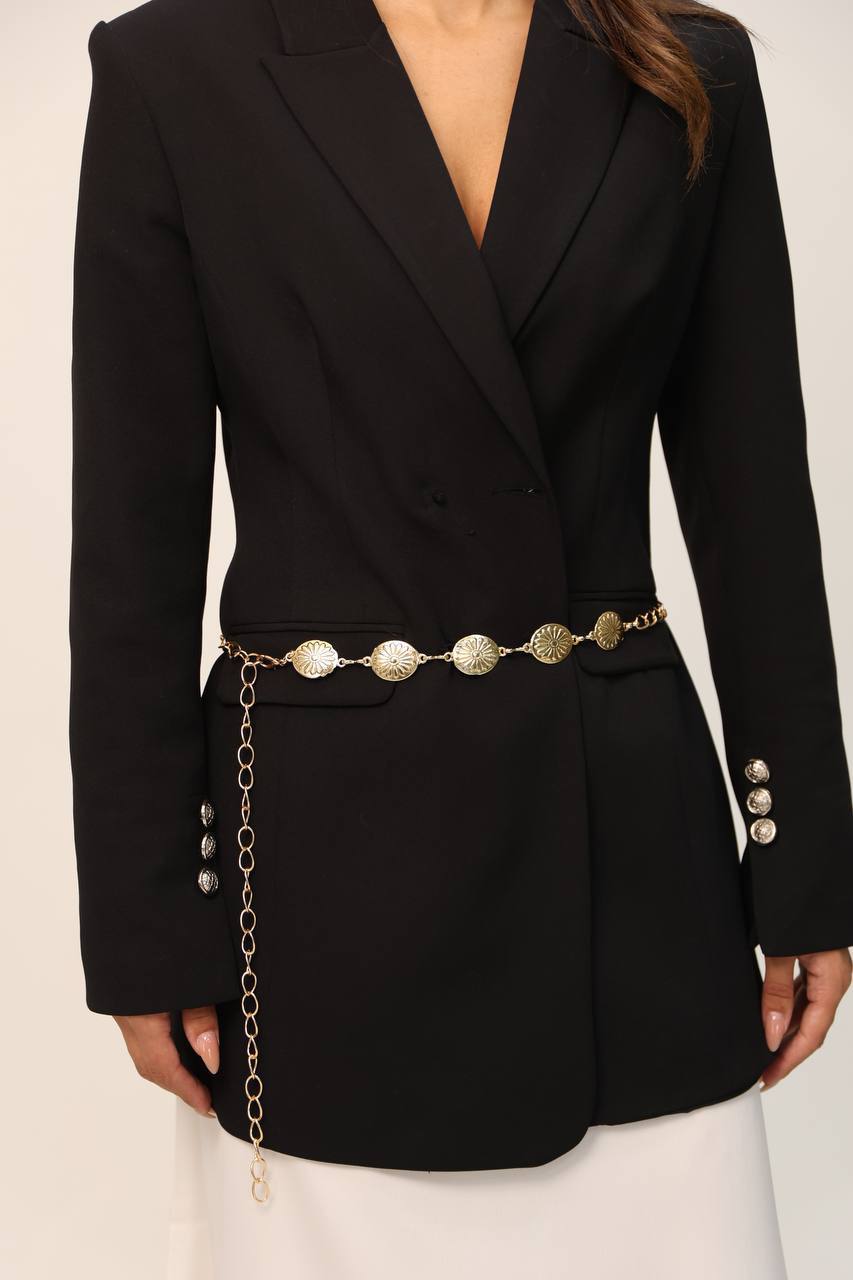 Papatya Detaylı Bel Zinciri