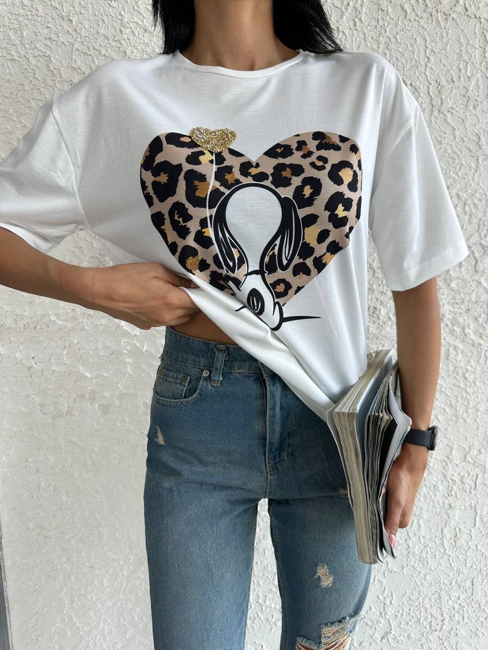 Leopar Baskılı T-Shirt