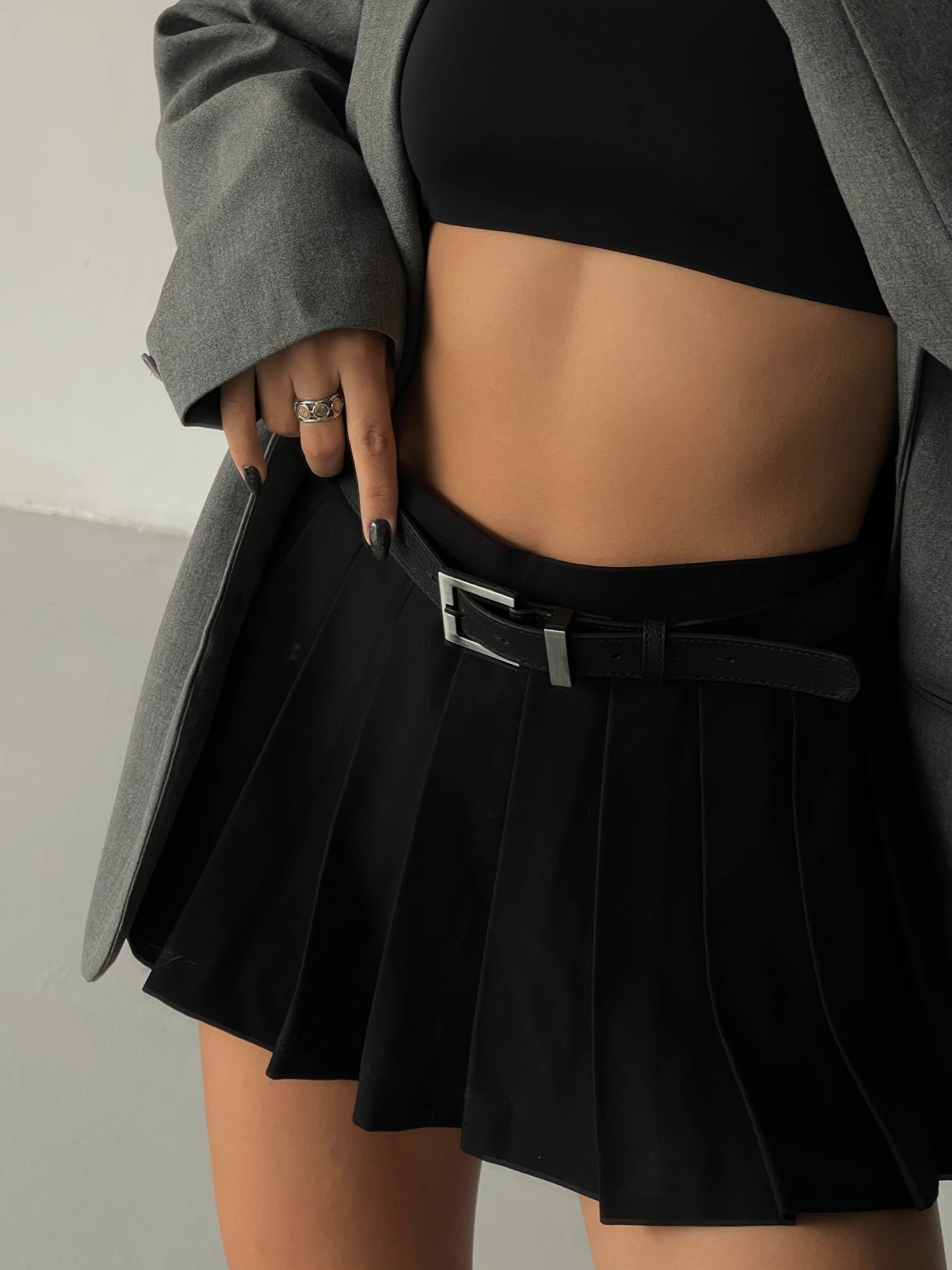 Karartmalı Kare Tokalı Kadın Kemeri