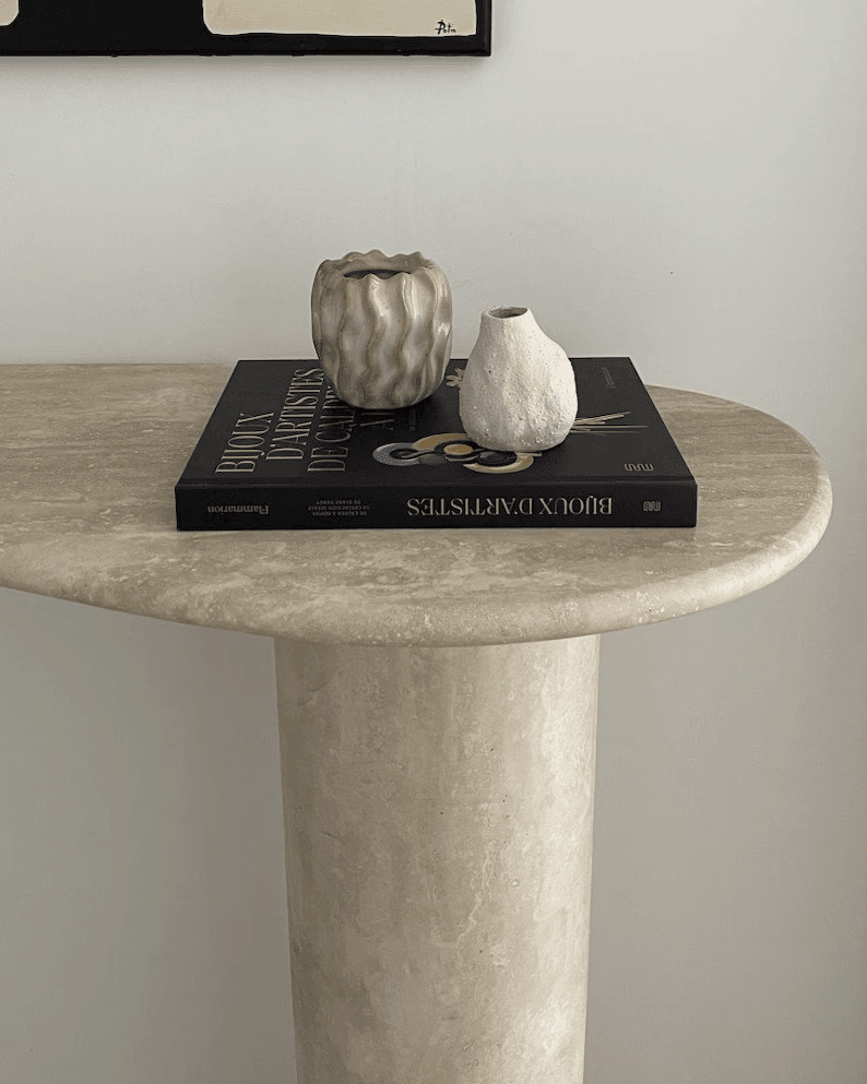 Cavo Travertine Console Table