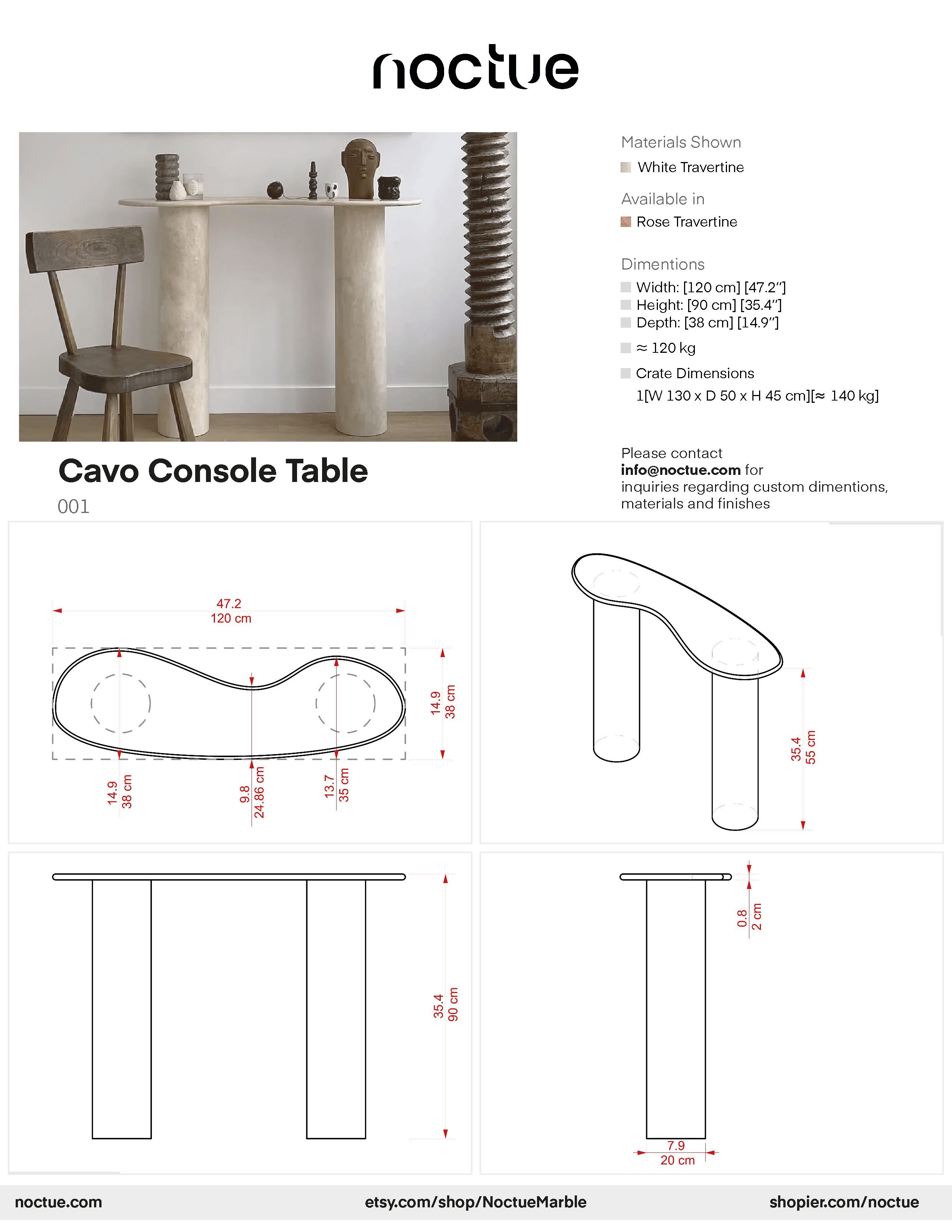 Cavo Console Table