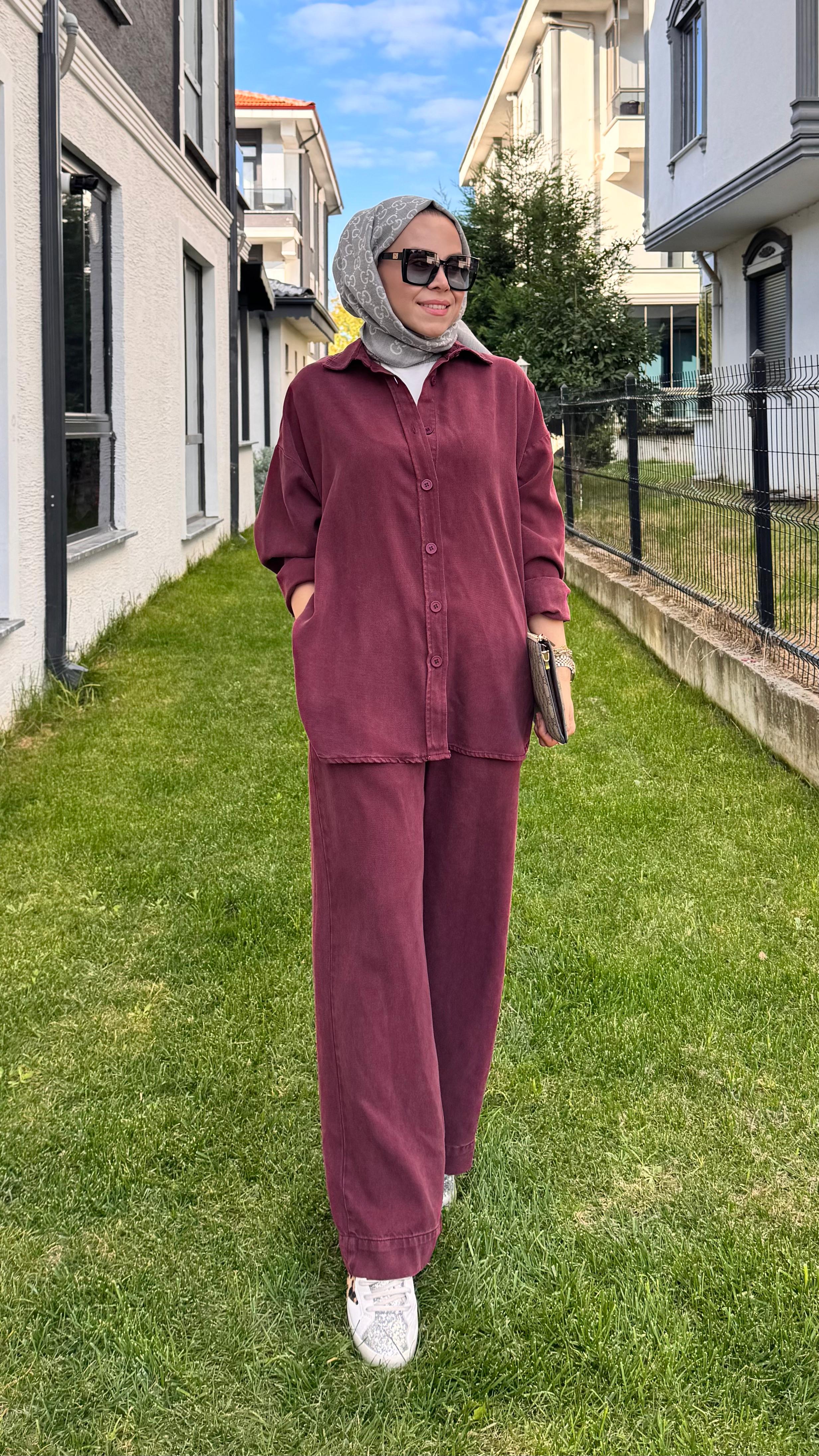 Casual Chick Takım - Bordo