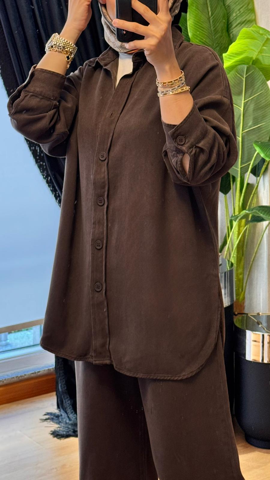 Casual Chick Takım - Kahverengi