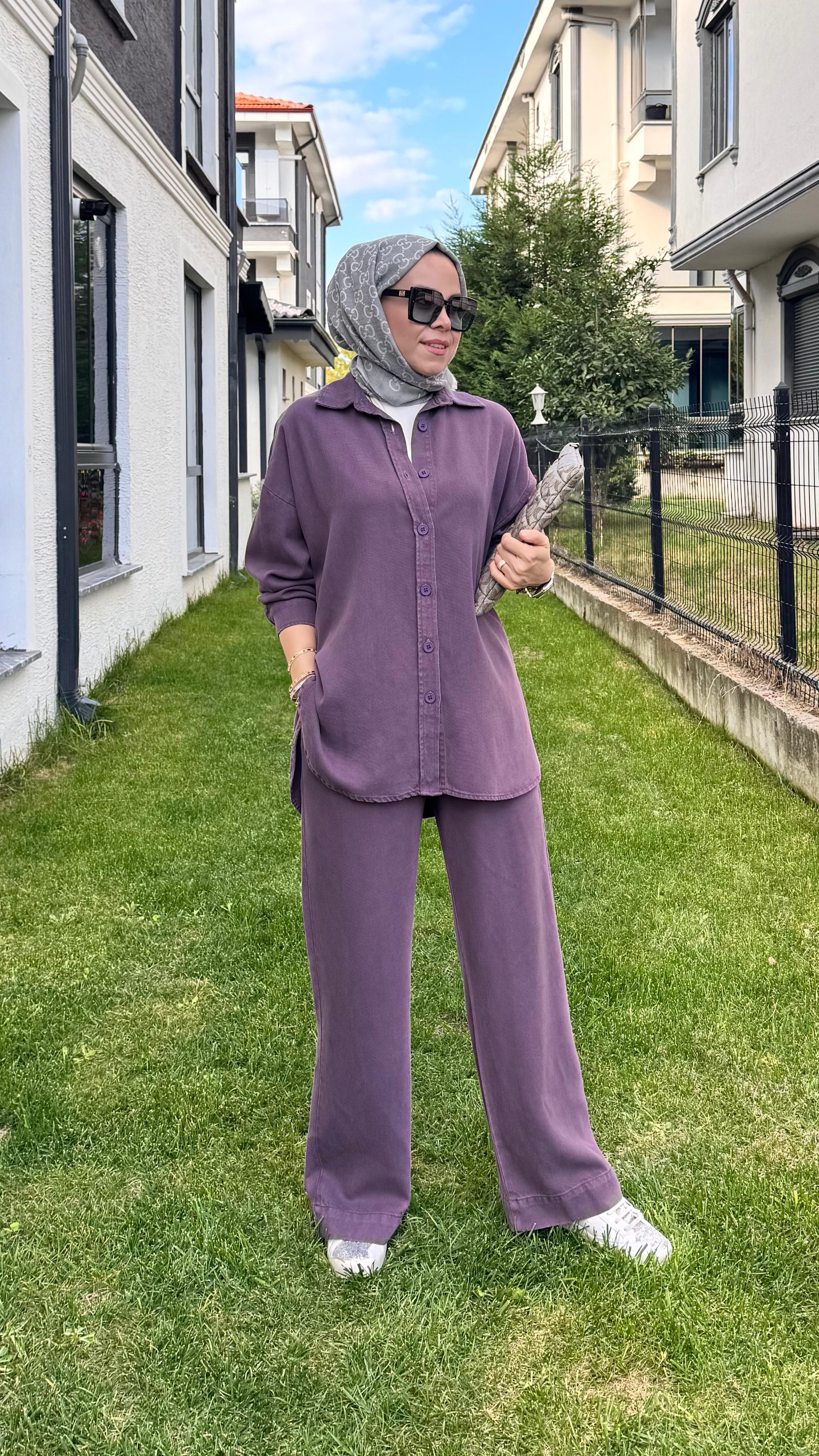 Casual Chick Takım - mürdüm